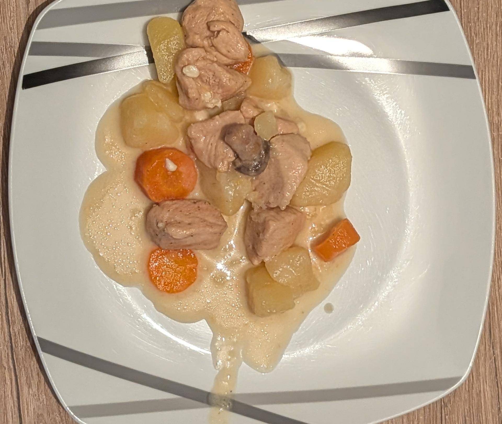 Filet de poulet façon blanquette - Recette Cookeo Infinity Autostir | Moulinex