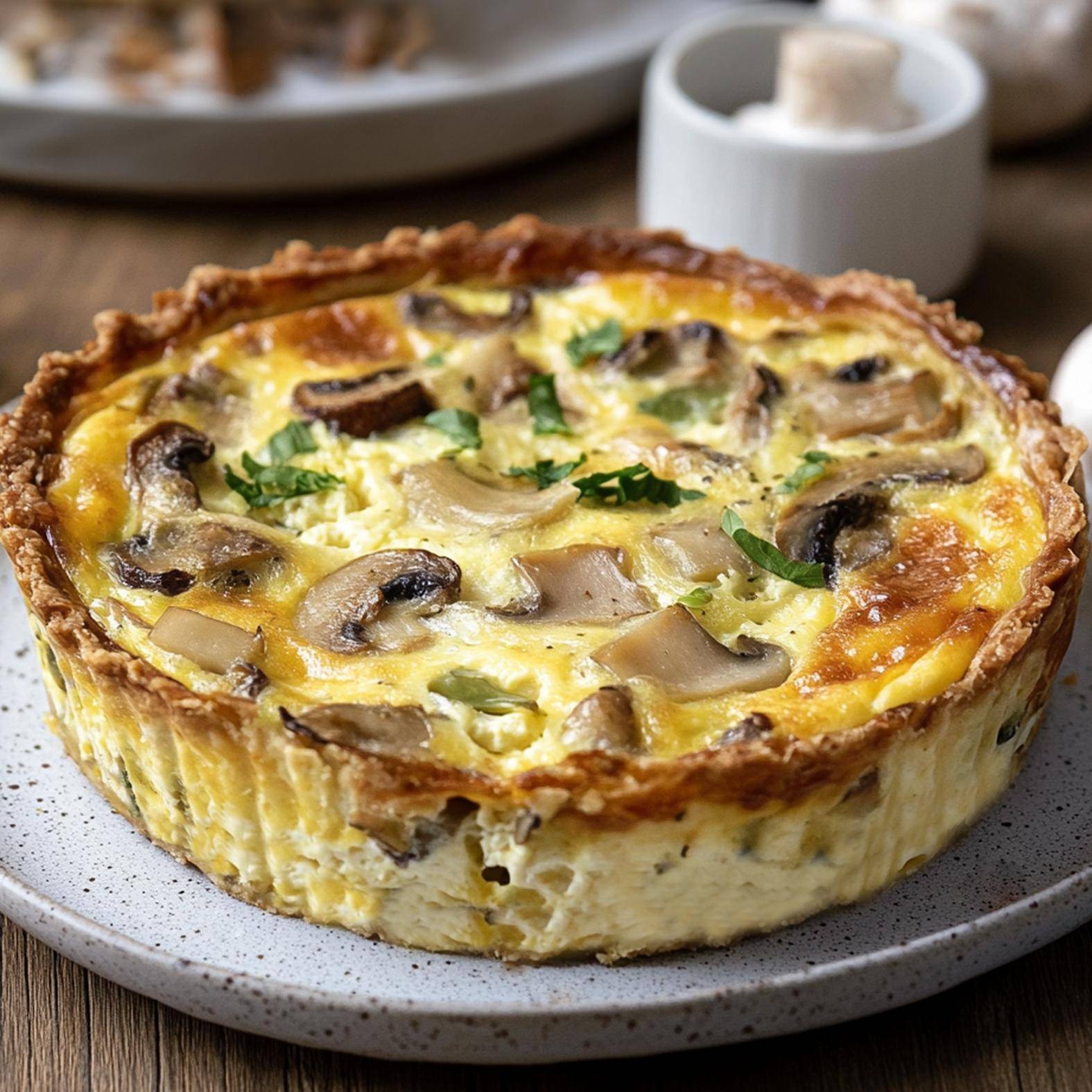 Paddenstoelenquiche zonder deeg - Recepten Cookeo | Moulinex