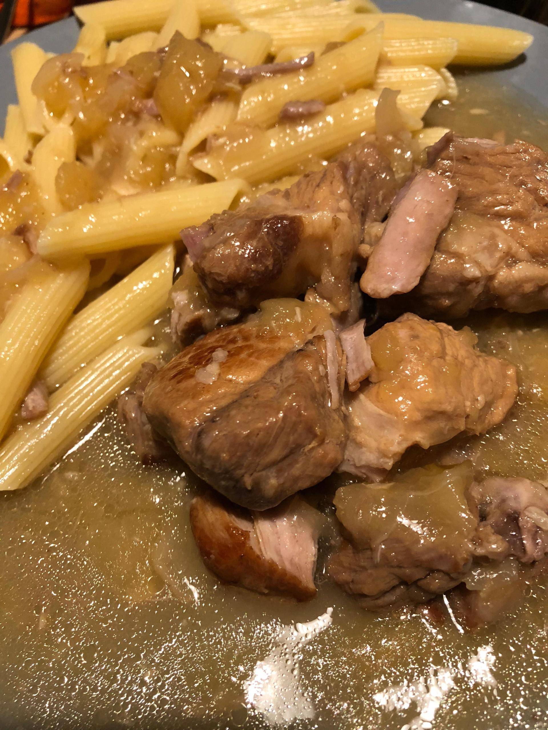 Échine de porc au cidre et aux pommes - Recepten Cookeo | Moulinex