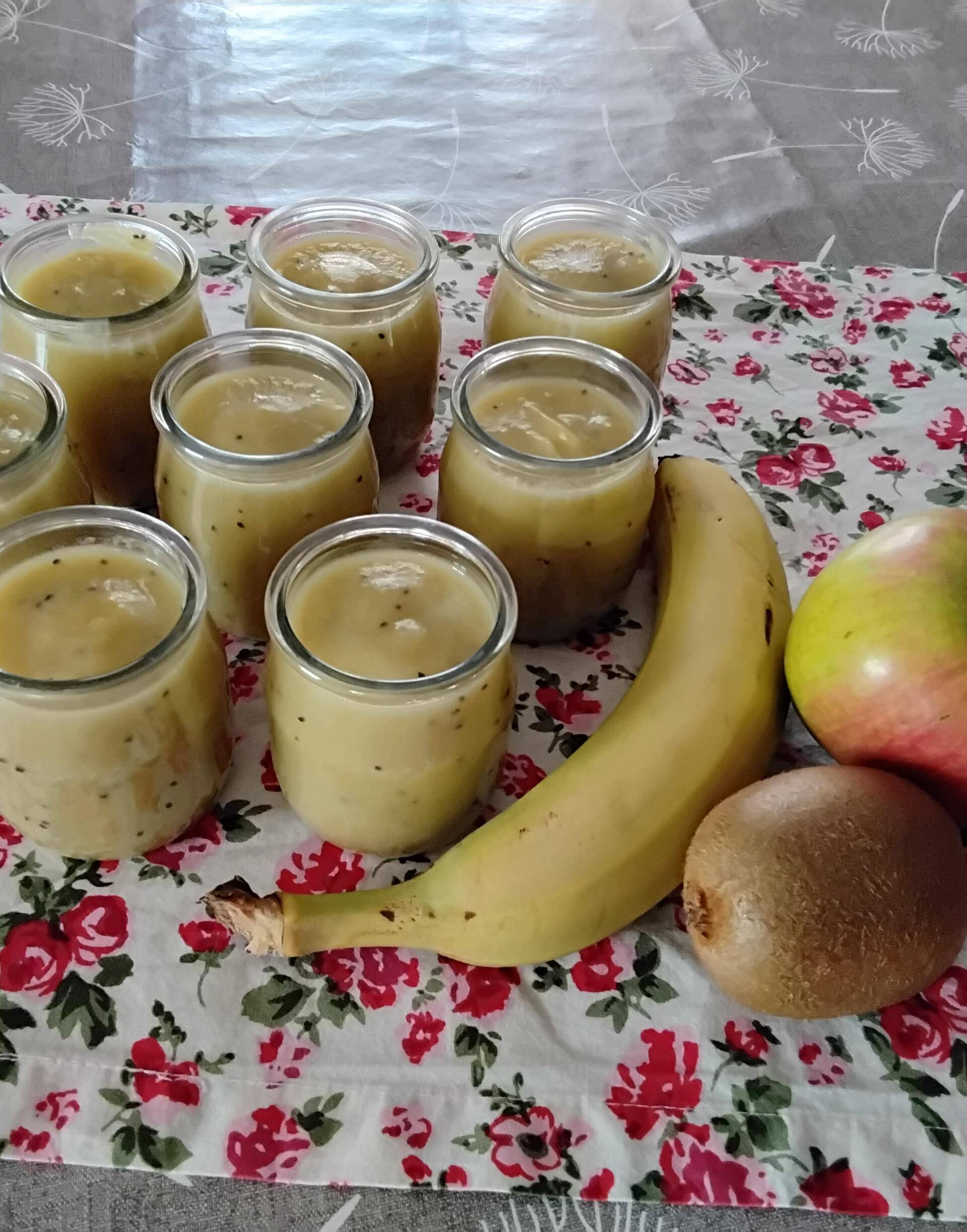 Compote "healthy" pommes bananes kiwis 🍏🍌🥝 - Recette Companion Connect XL | Moulinex