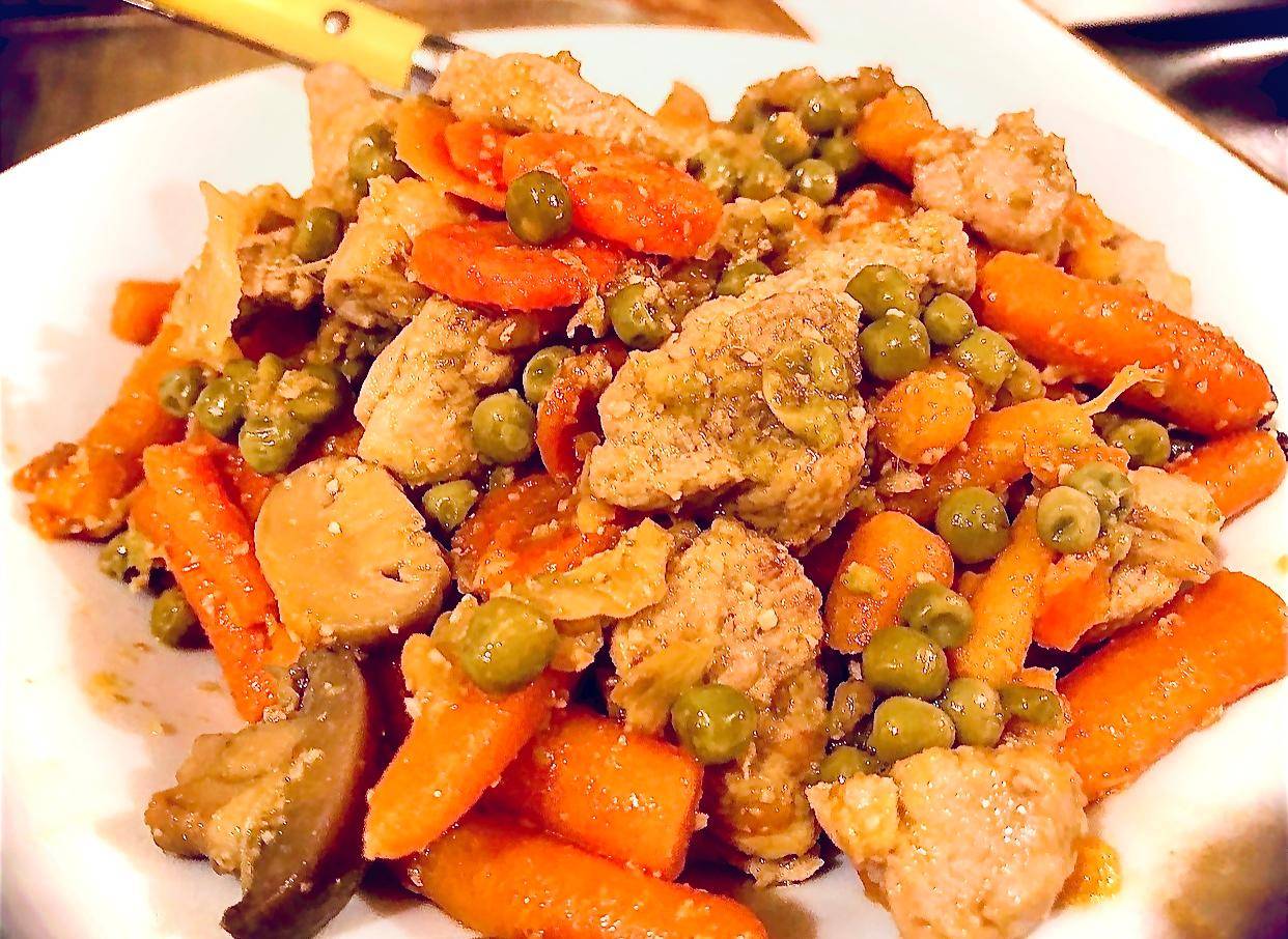 Sauter de filet mignon petits pois carotte - Recepten Cookeo | Moulinex