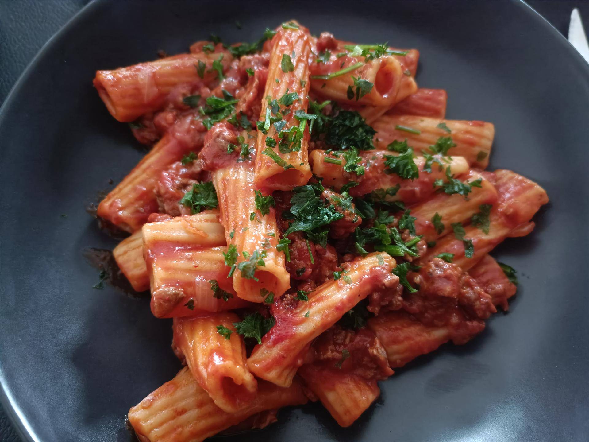 Pâtes à la sauce tomate et viande hachée - Recepten Cookeo V3 | Moulinex