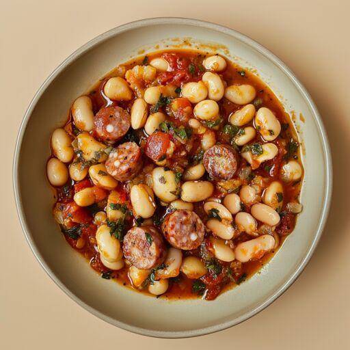 Haricots blancs, saucisses et parmesan - Recette Cookeo | Moulinex
