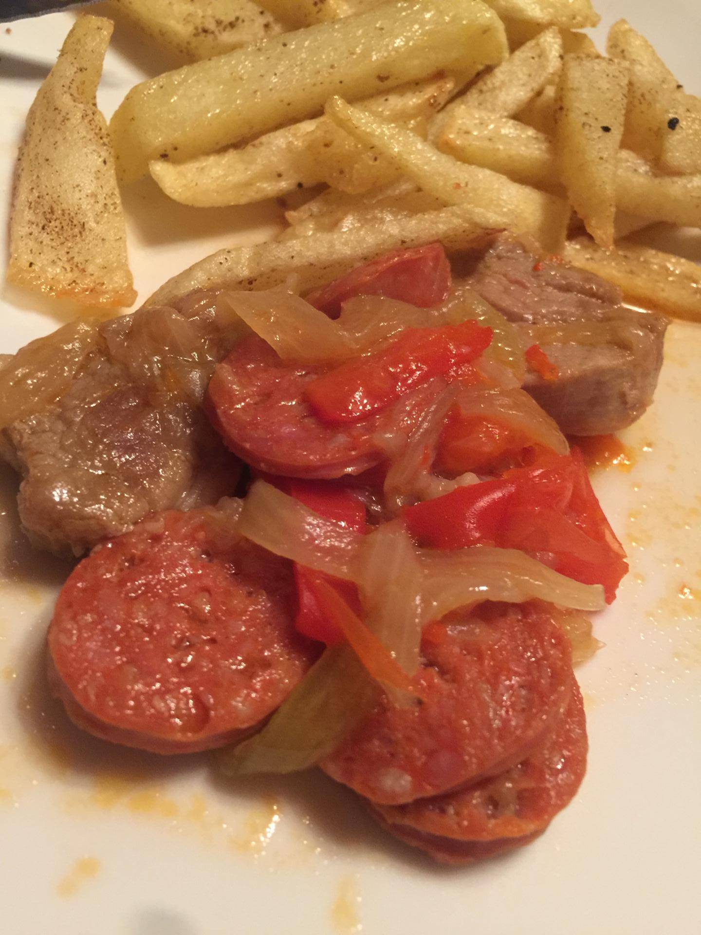 Filet mignon aux chorizo et poivron - Recepten Cookeo | Moulinex
