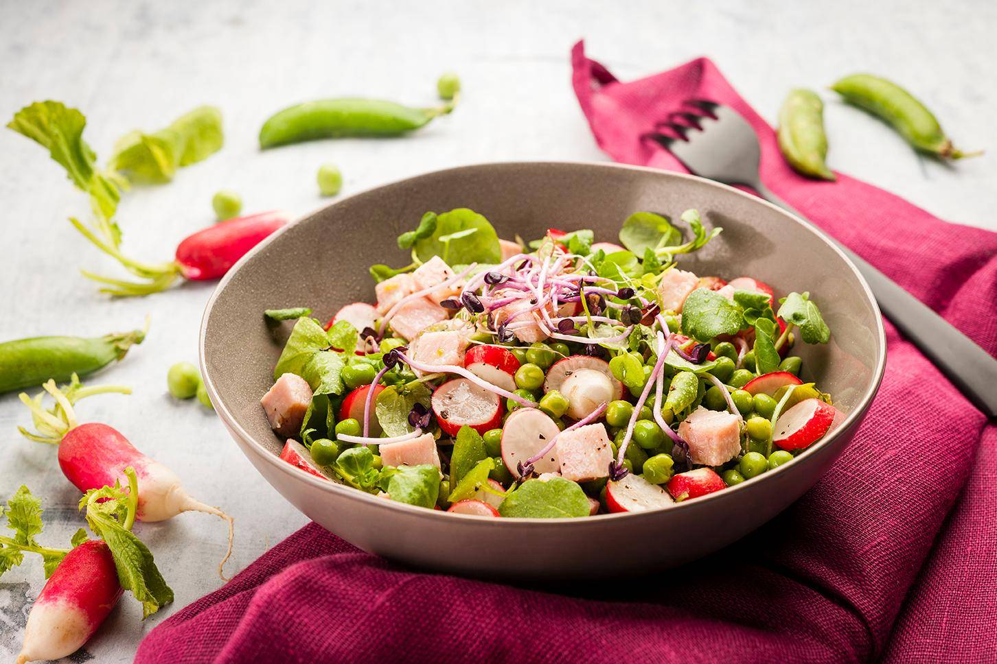 Salade de petits pois et radis - Recette Cookeo | Moulinex