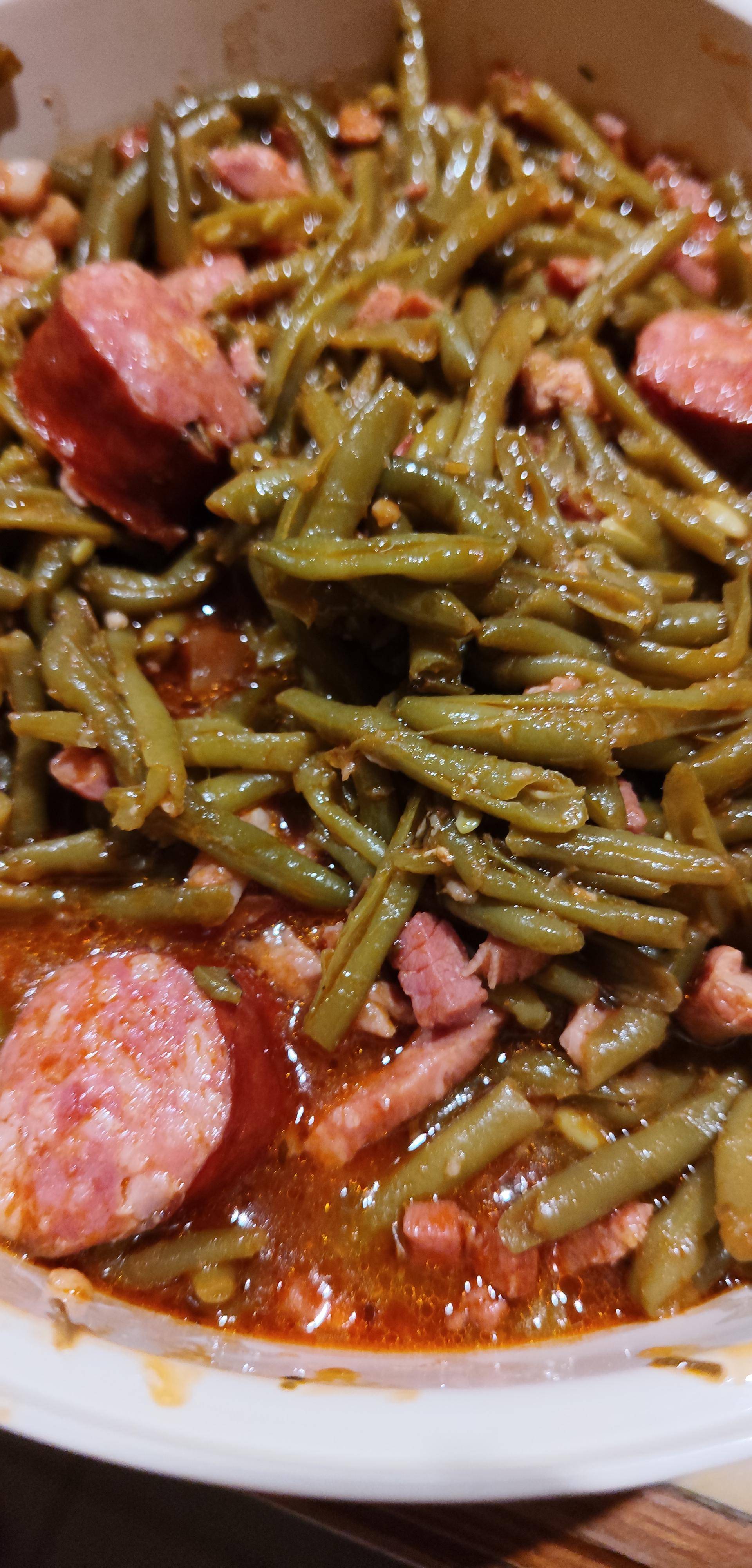 Haricots verts et saucisses fumées - Recette Cookeo V3 | Moulinex