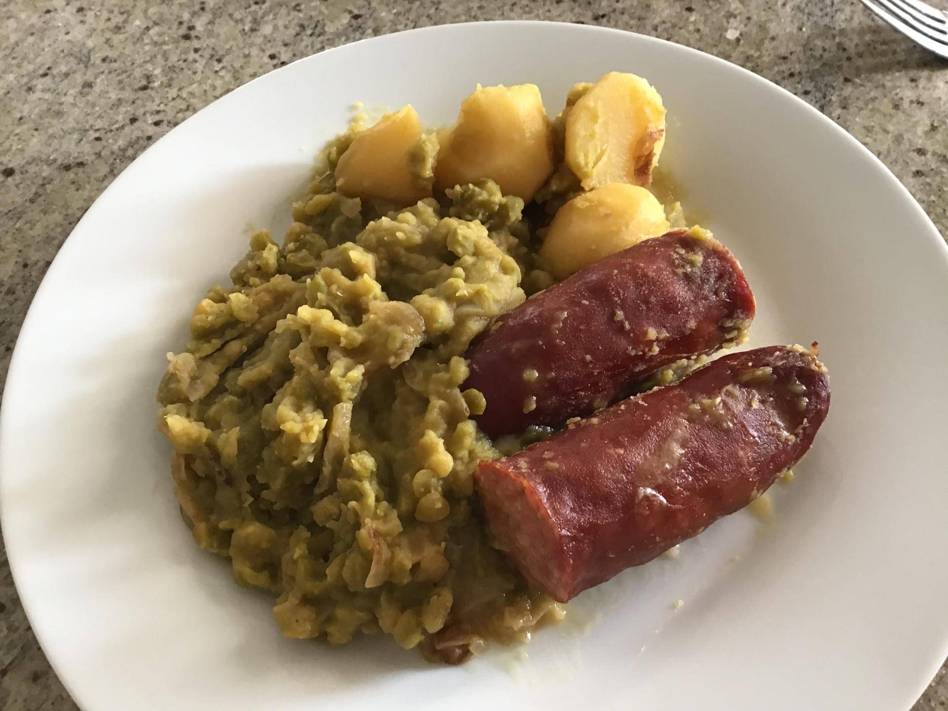 Pois cassés à la saucisse de montbeliard - Recepten Cookeo | Moulinex