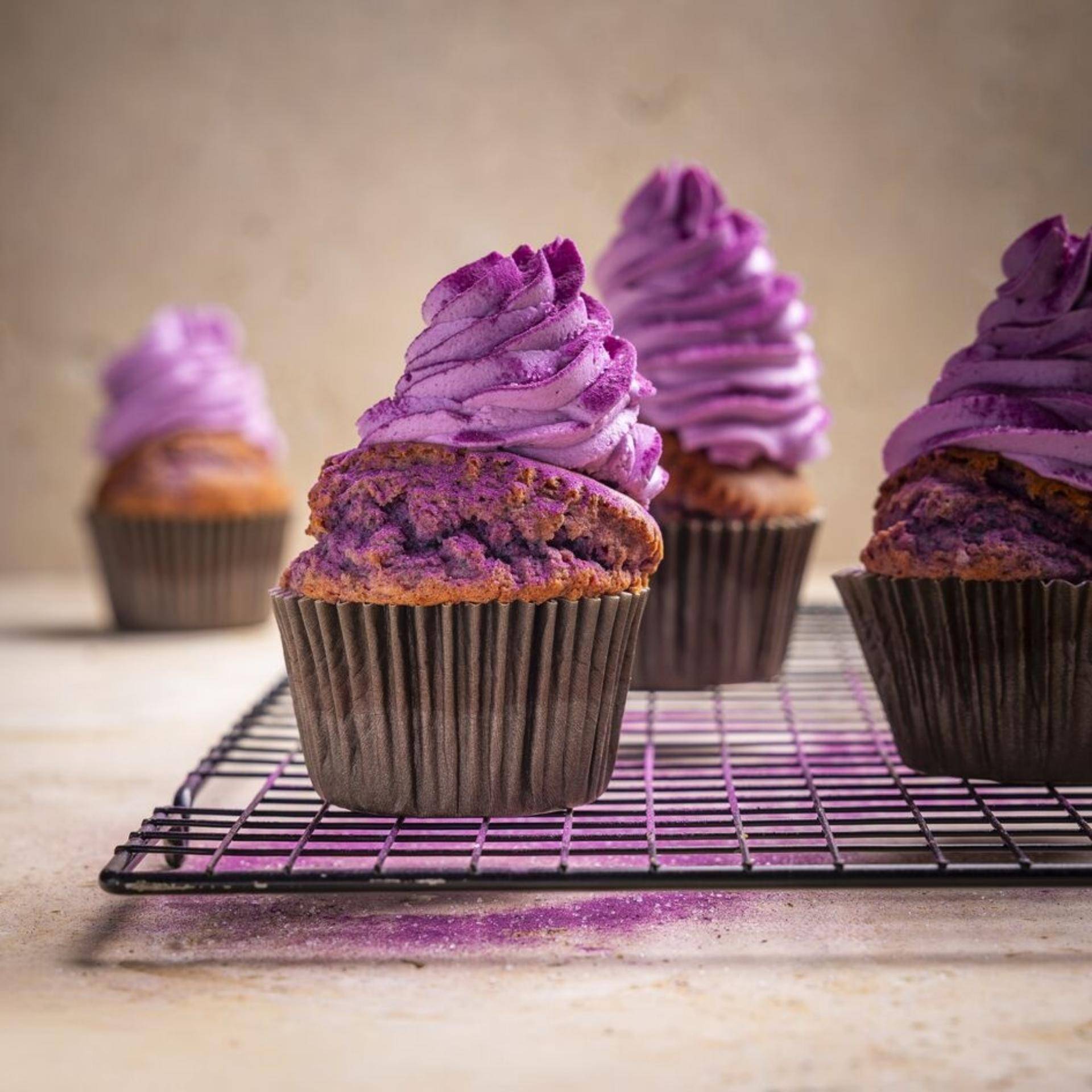 Cupcakes saveur ube - Recette BAKE PARTNER | Moulinex