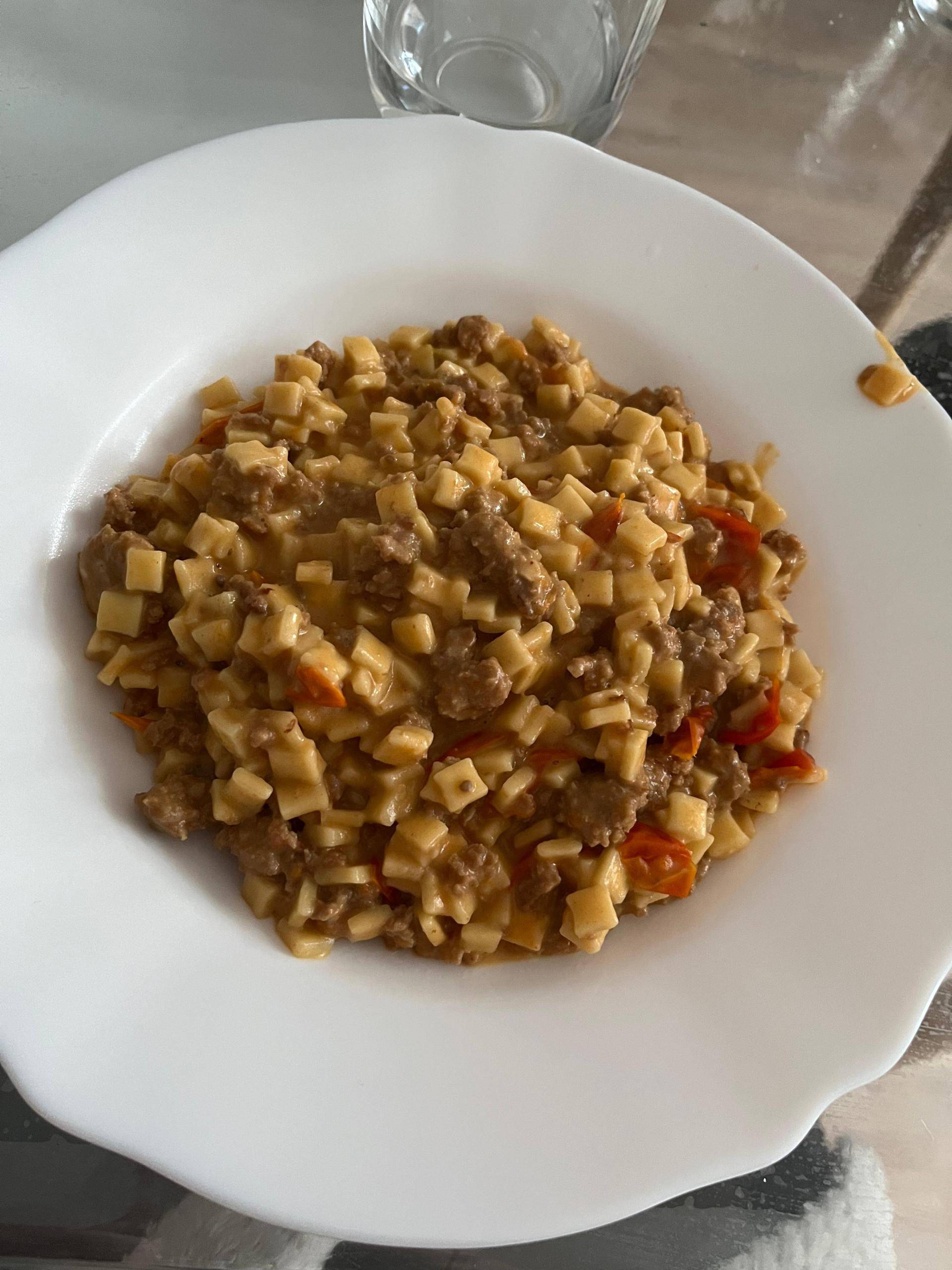 Risotto de crozet viande hachée tomate parmesan - Recepten Cookeo | Moulinex