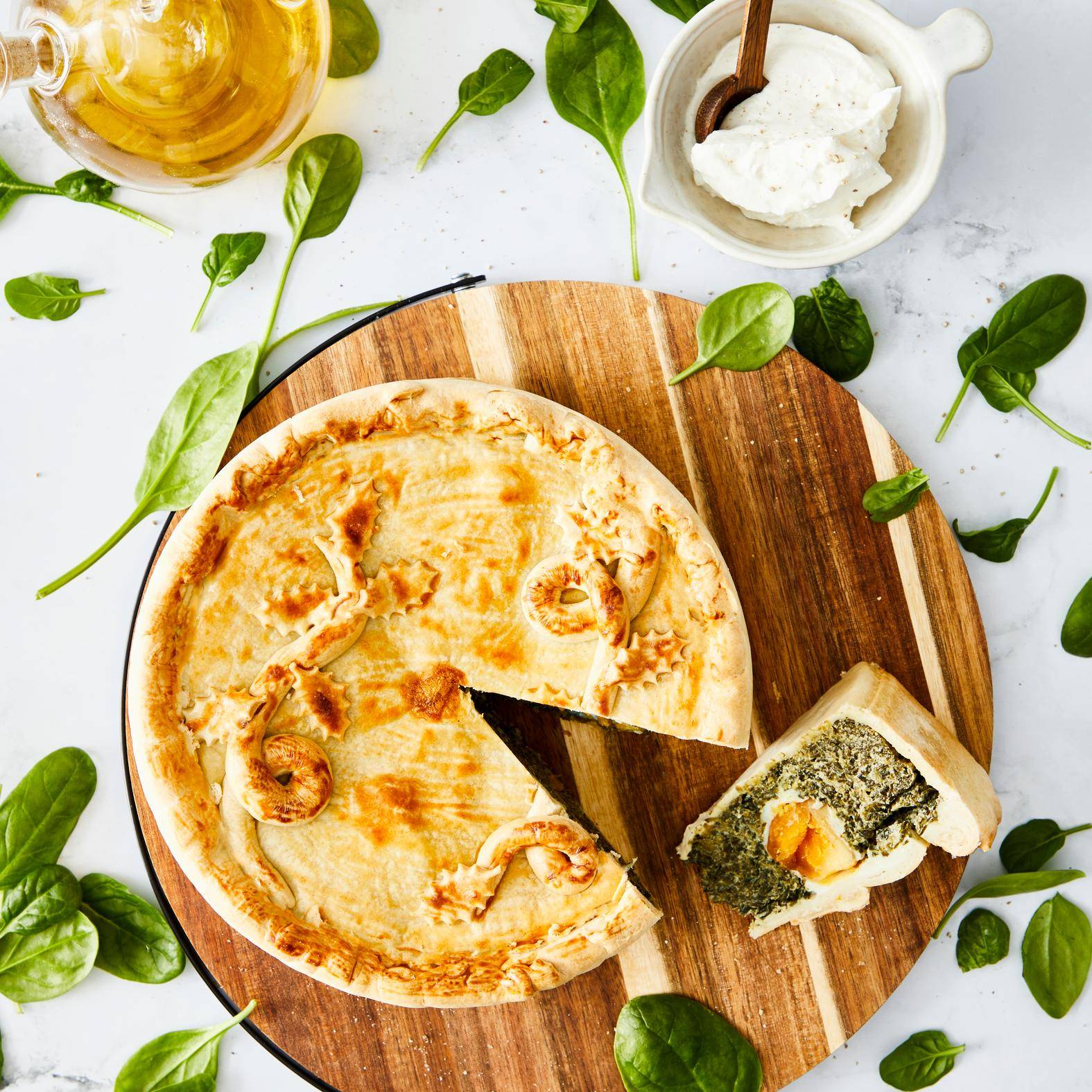 Tourte aux œufs et épinards - Recette Easy Fry Mega | Moulinex