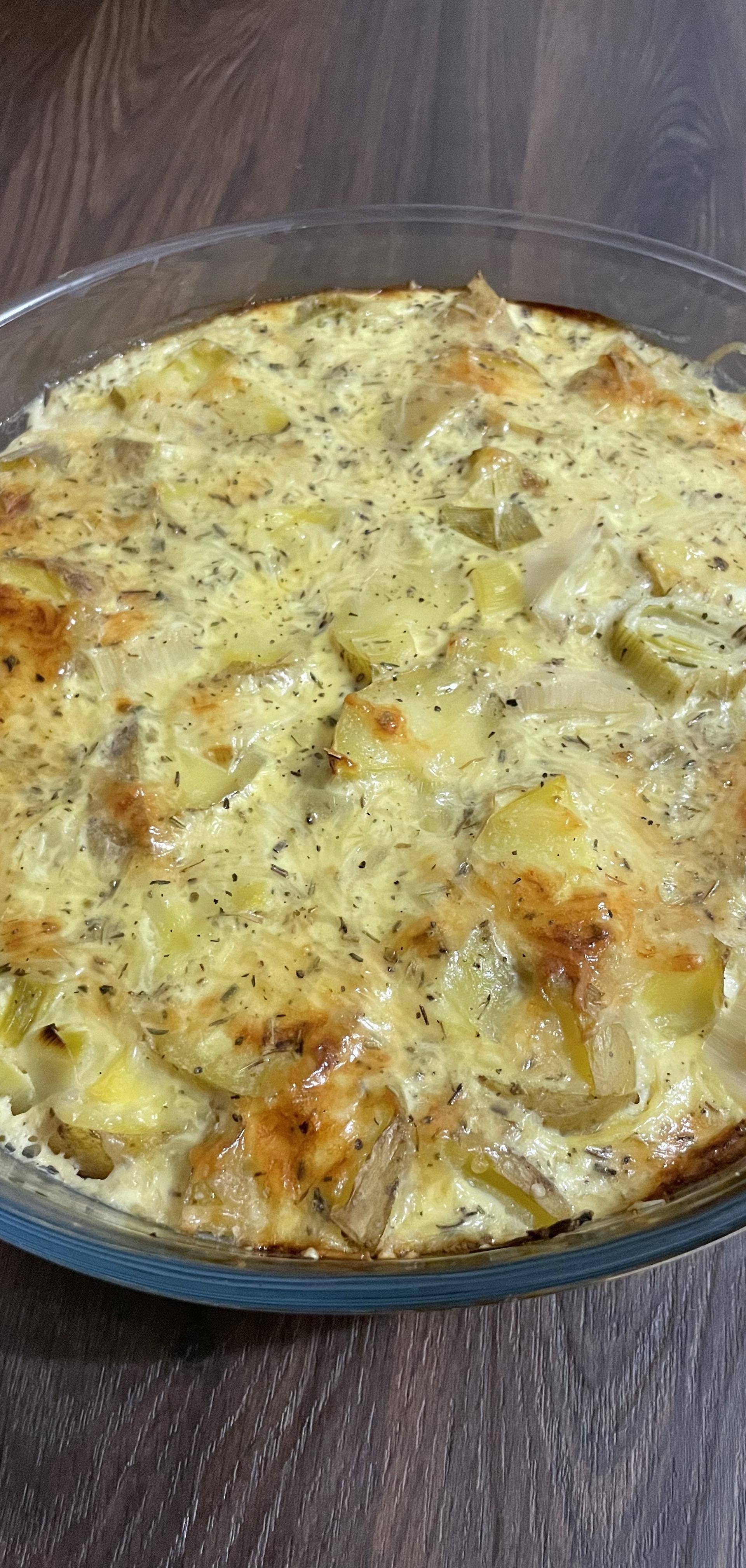Quiche sans pâte patates et poireaux - Recette Cookeo | Moulinex