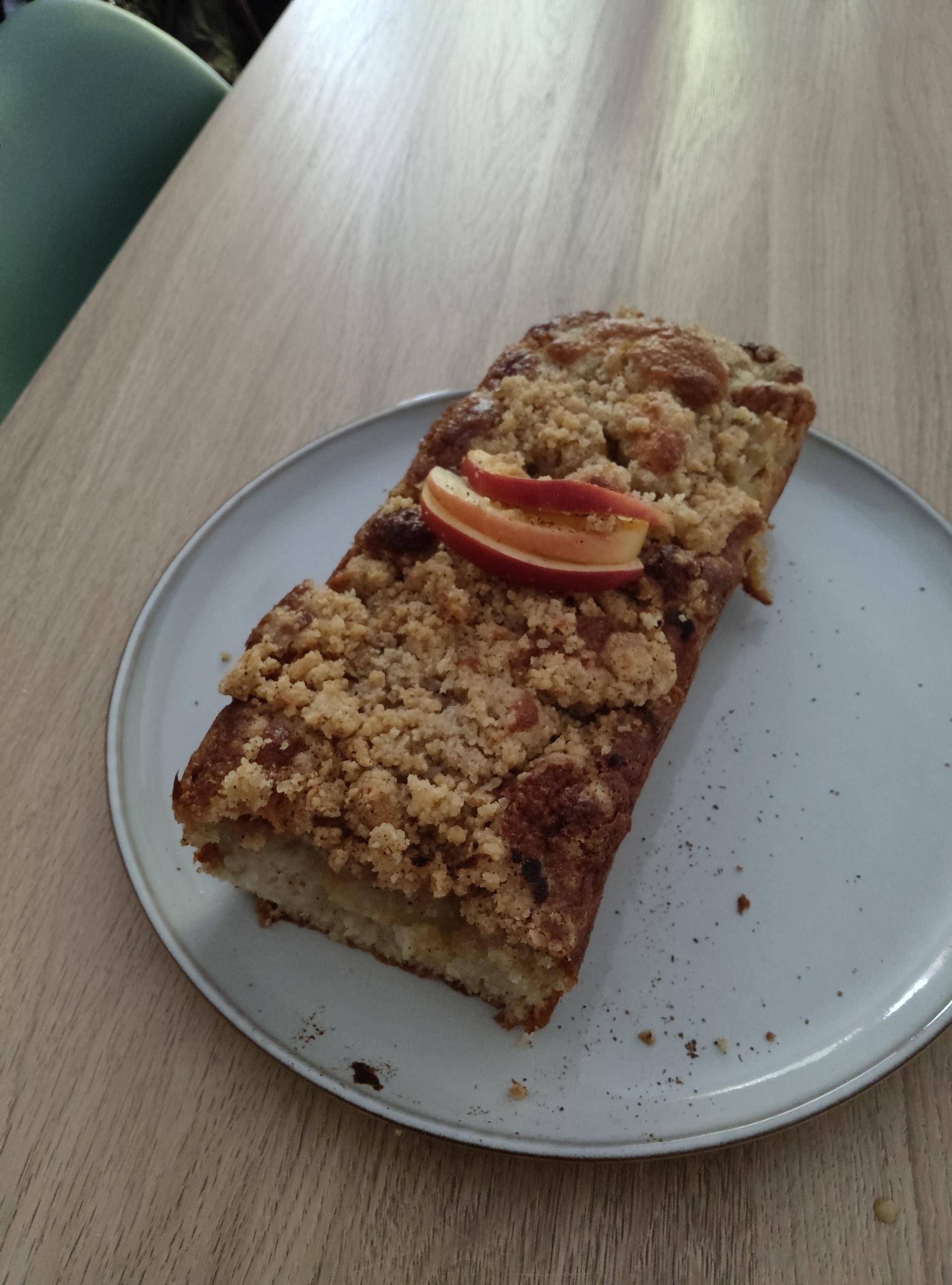 Gâteau aux pommes, amande, canelle & crumble - Recette Companion Connect XL | Moulinex