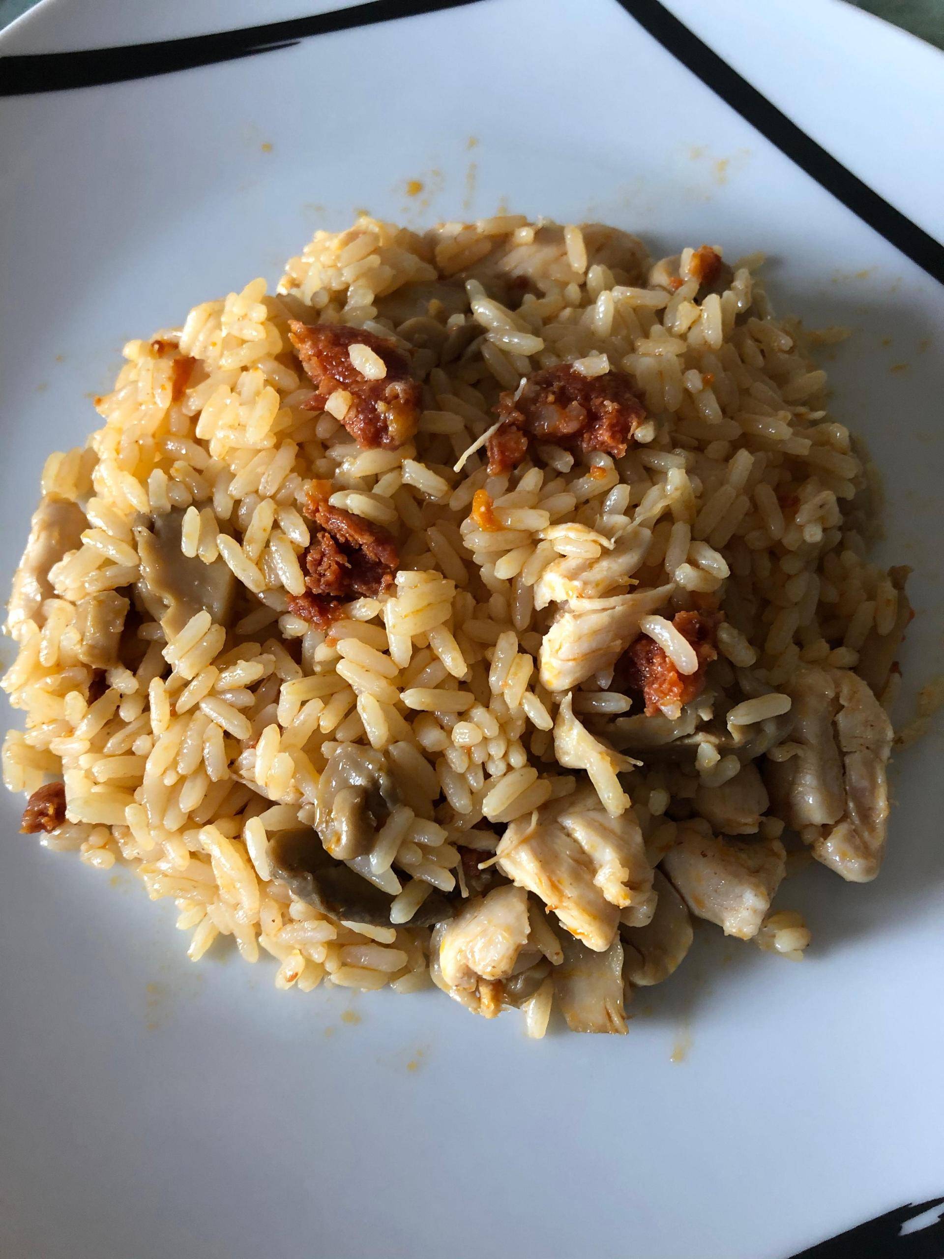 Riz champignons poulet chorizo - Recepten Cookeo | Moulinex