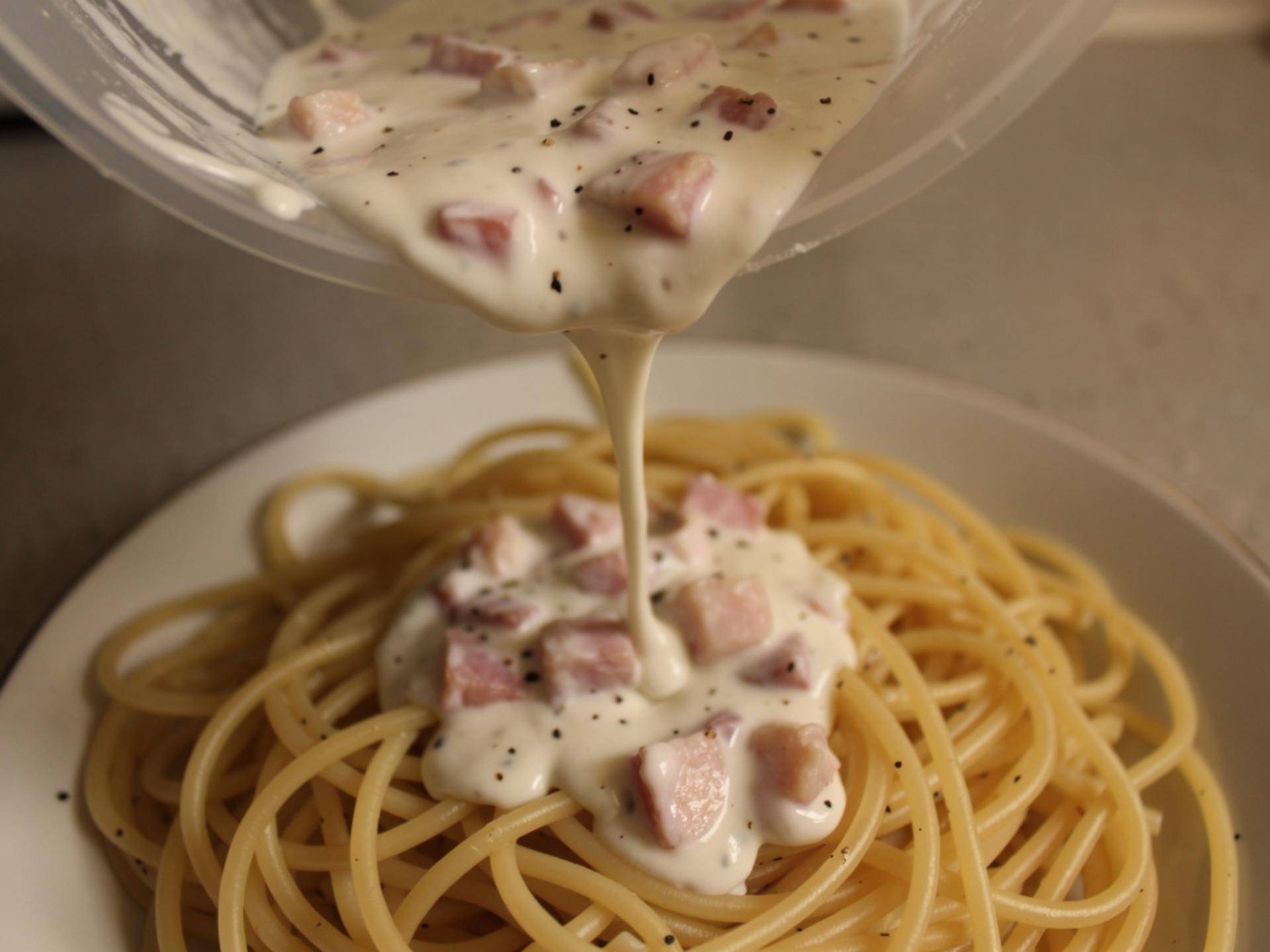 Sauce carbonara de Titi - Recette Companion | Moulinex