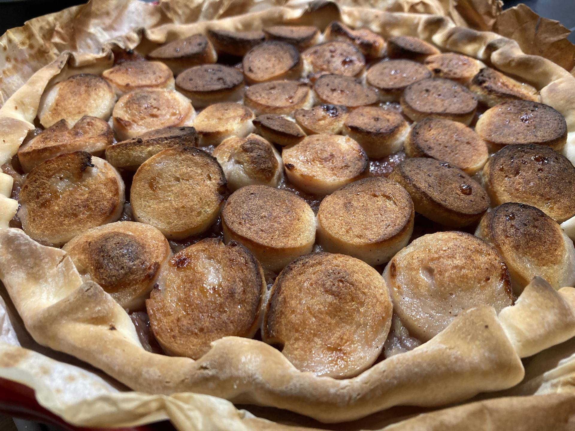 Tarte au boudin blanc et compotée d’oignons - Recette Companion XL | Moulinex