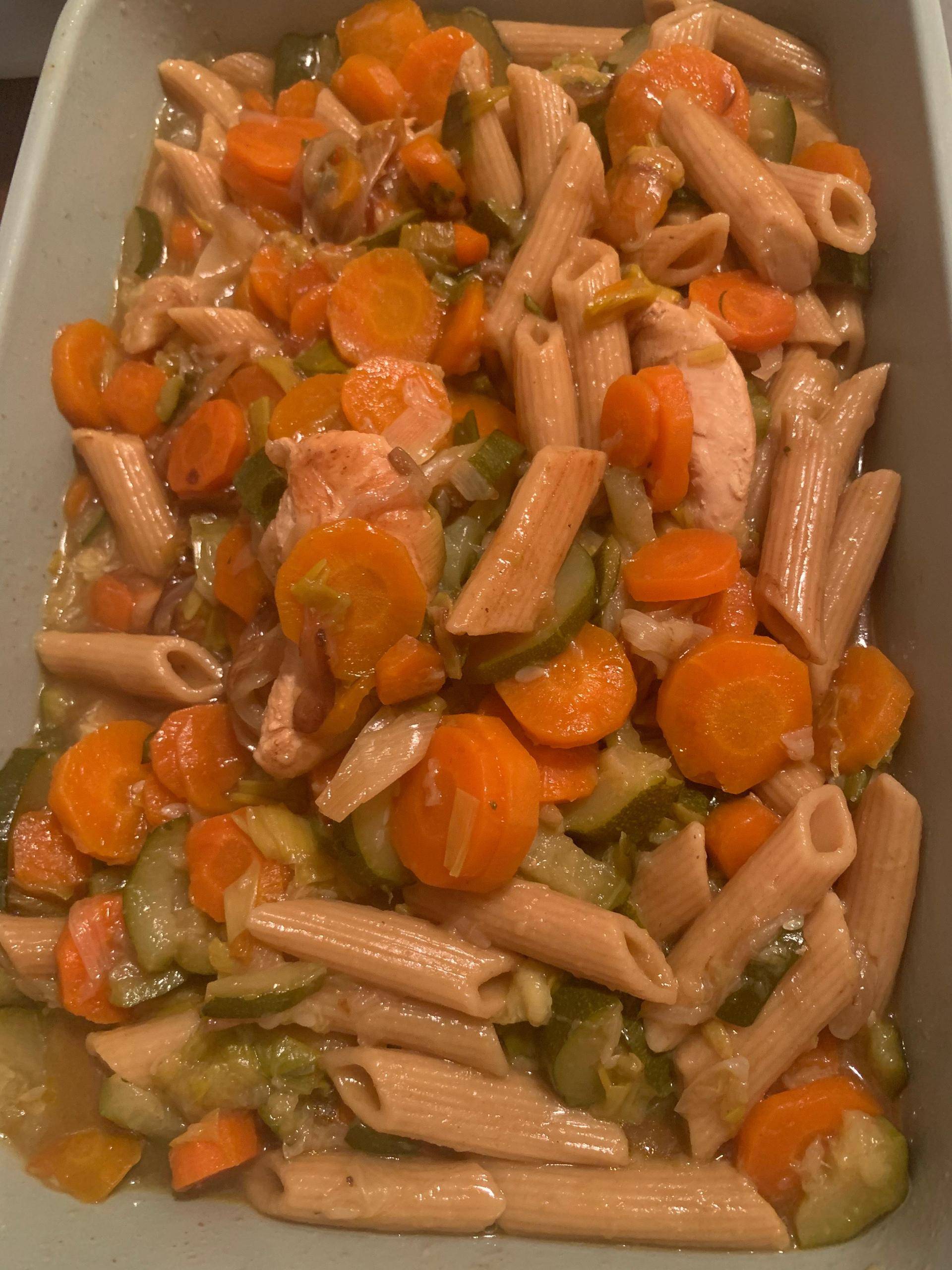 Penne aux légumes et au poulet - Recepten Cookeo | Moulinex