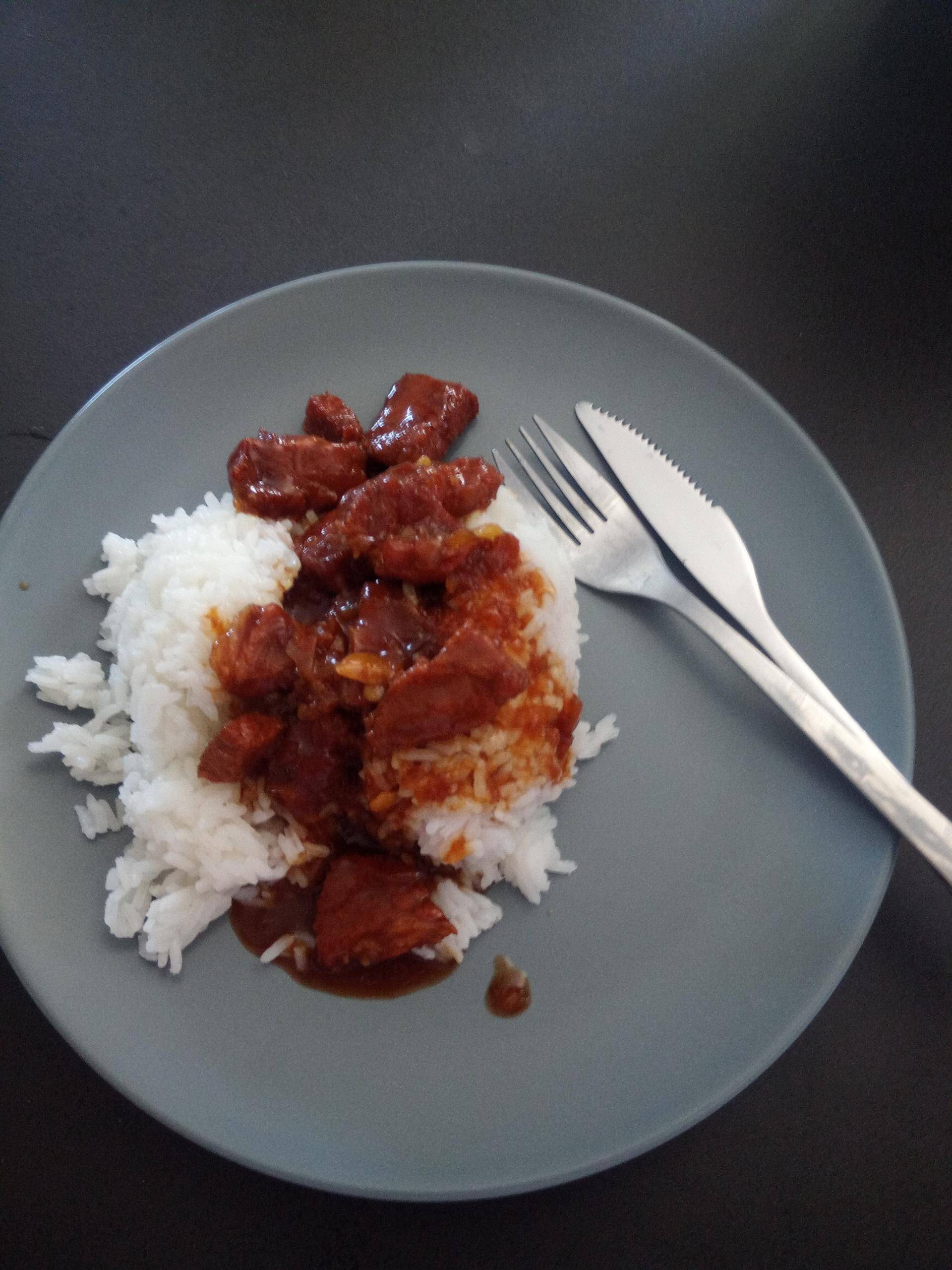 Porc au caramel accompagné de son riz Thaï - Recette Companion Connect | Moulinex