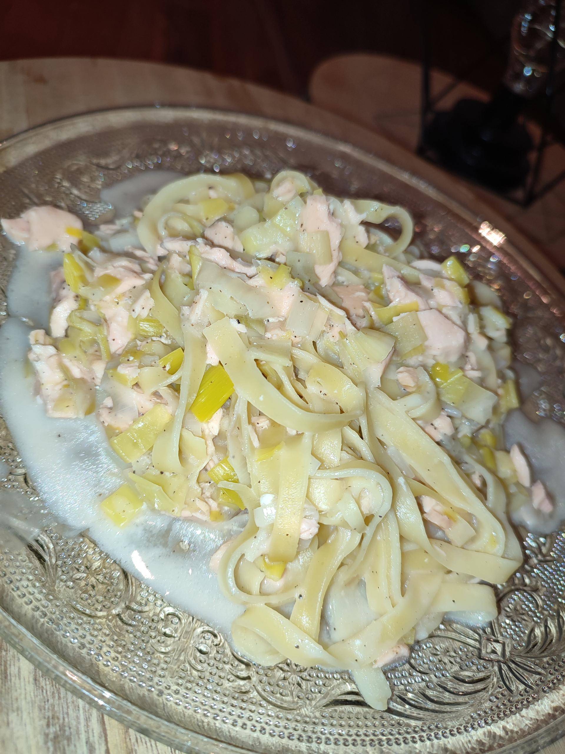 Tagliatelles saumon et poireau - Recepten Cookeo | Moulinex