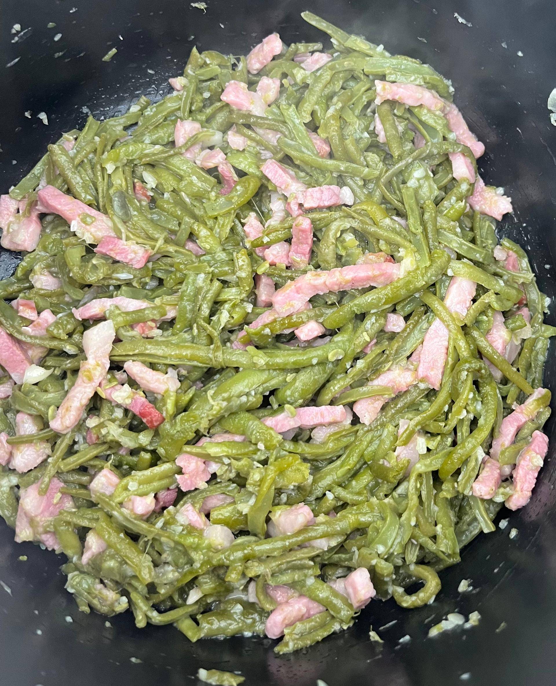 Poêlée haricots verts et lardons - Recepten Cookeo | Moulinex