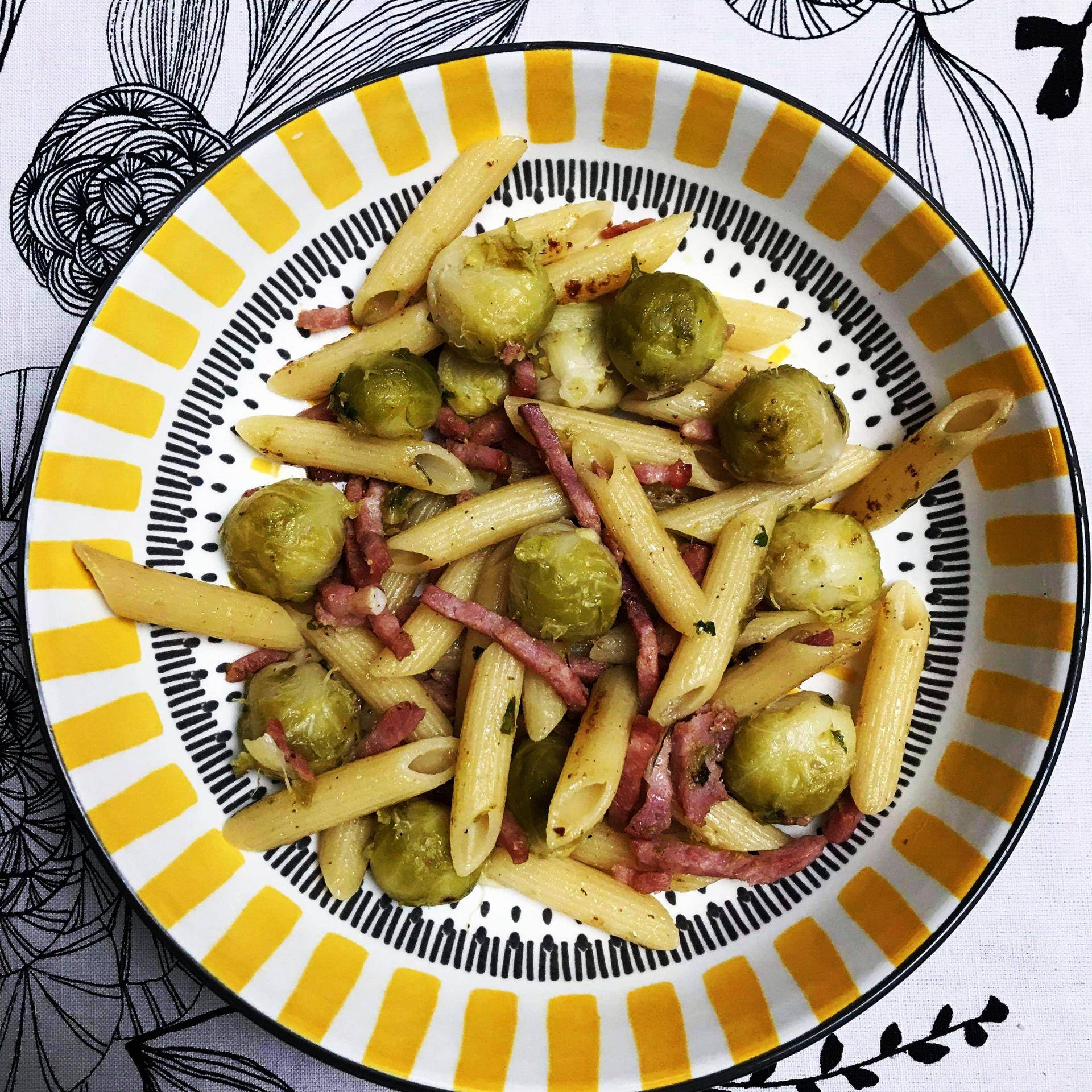 Penne choux de Bruxelles baco - Recette Cookeo V3 | Moulinex