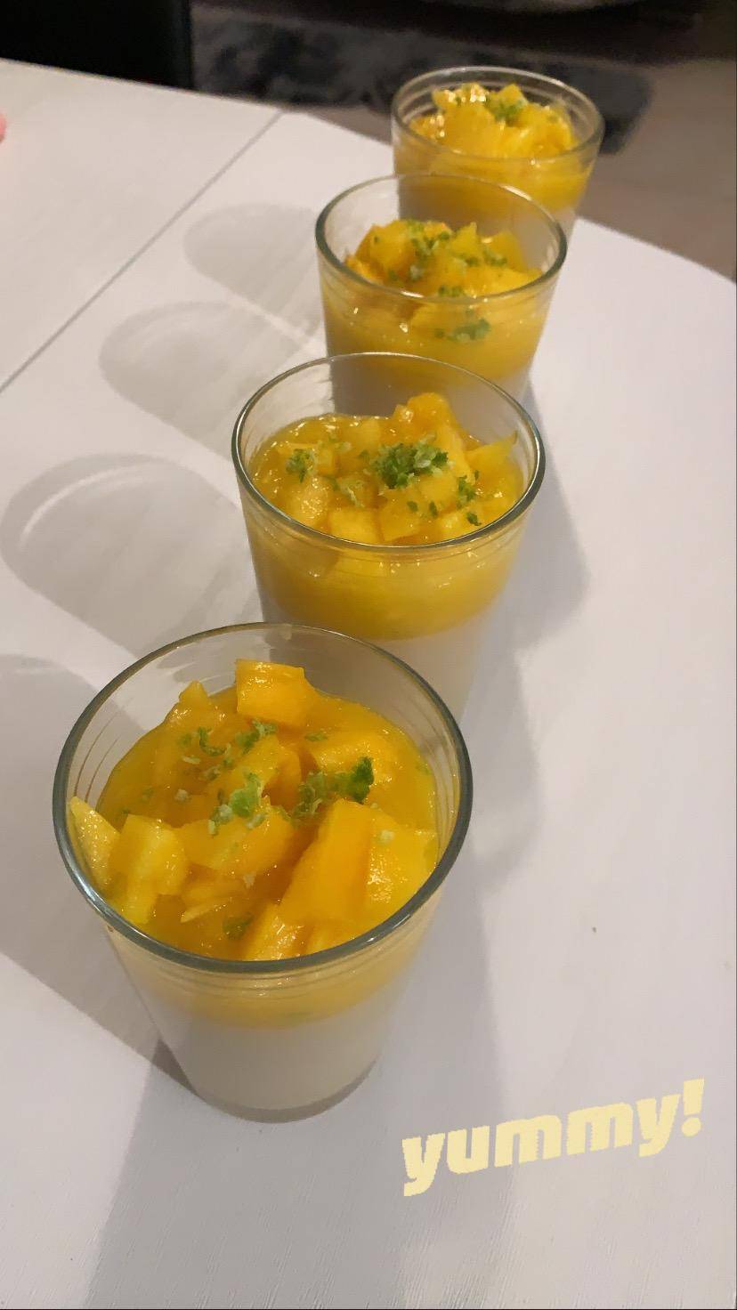 Panna cotta vegan lait de coco et mangue citron vert - Recepten Companion | Moulinex