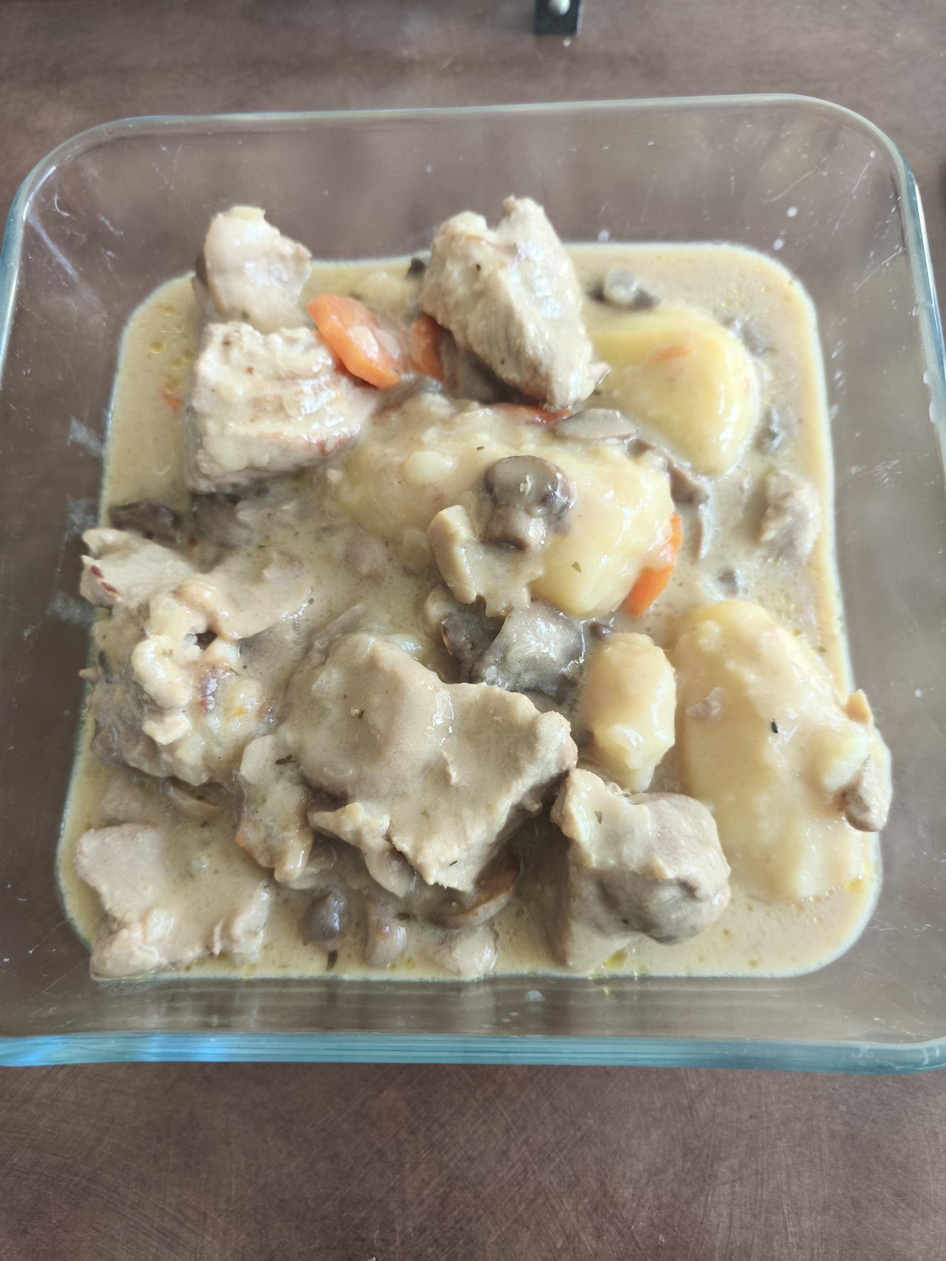 Sauté de porc a la moutarde sauce champigons - Recette Cookeo | Moulinex