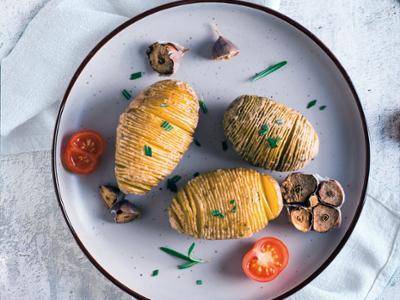 Pommes de terre accordéon végan - Recette Easy Fry Compact | Moulinex