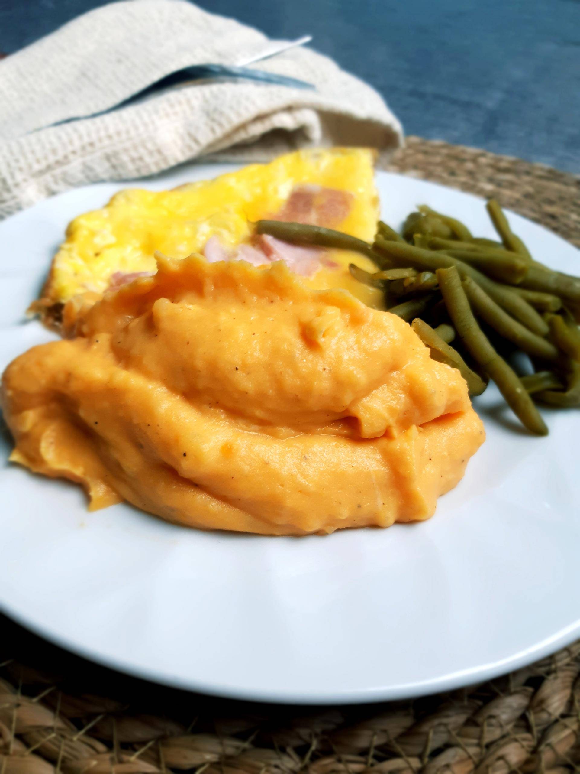 Purée de patate douce, pomme de terre et vache qui rit - Recette Companion Connect XL | Moulinex