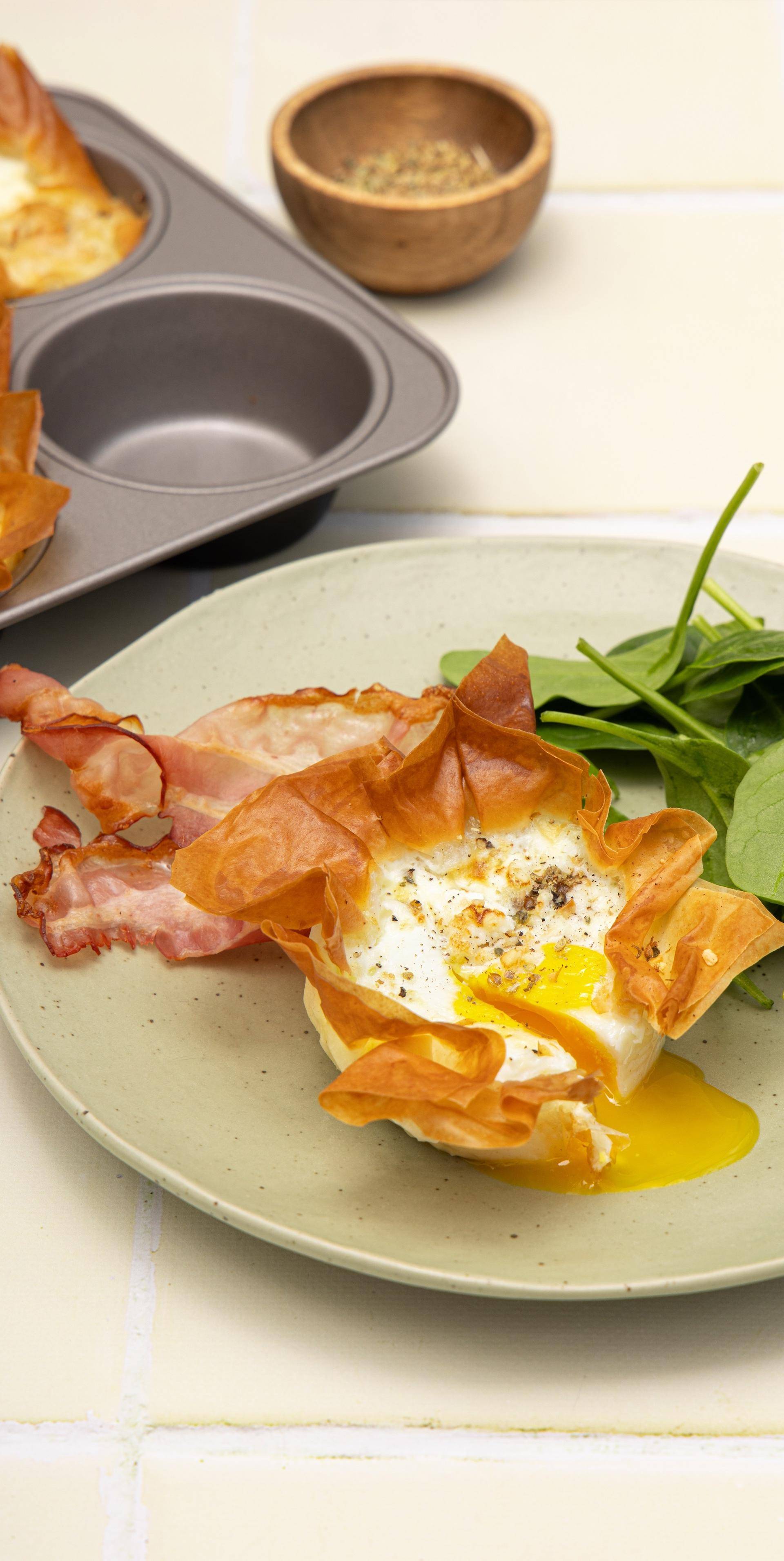 Œuf cocotte façon brick - Recette Dual EasyFry&Grill | Moulinex