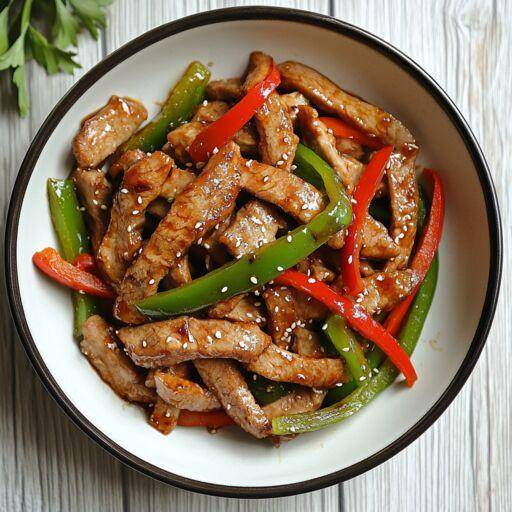 Porc teriyaki aux poivrons - Recette Cookeo | Moulinex