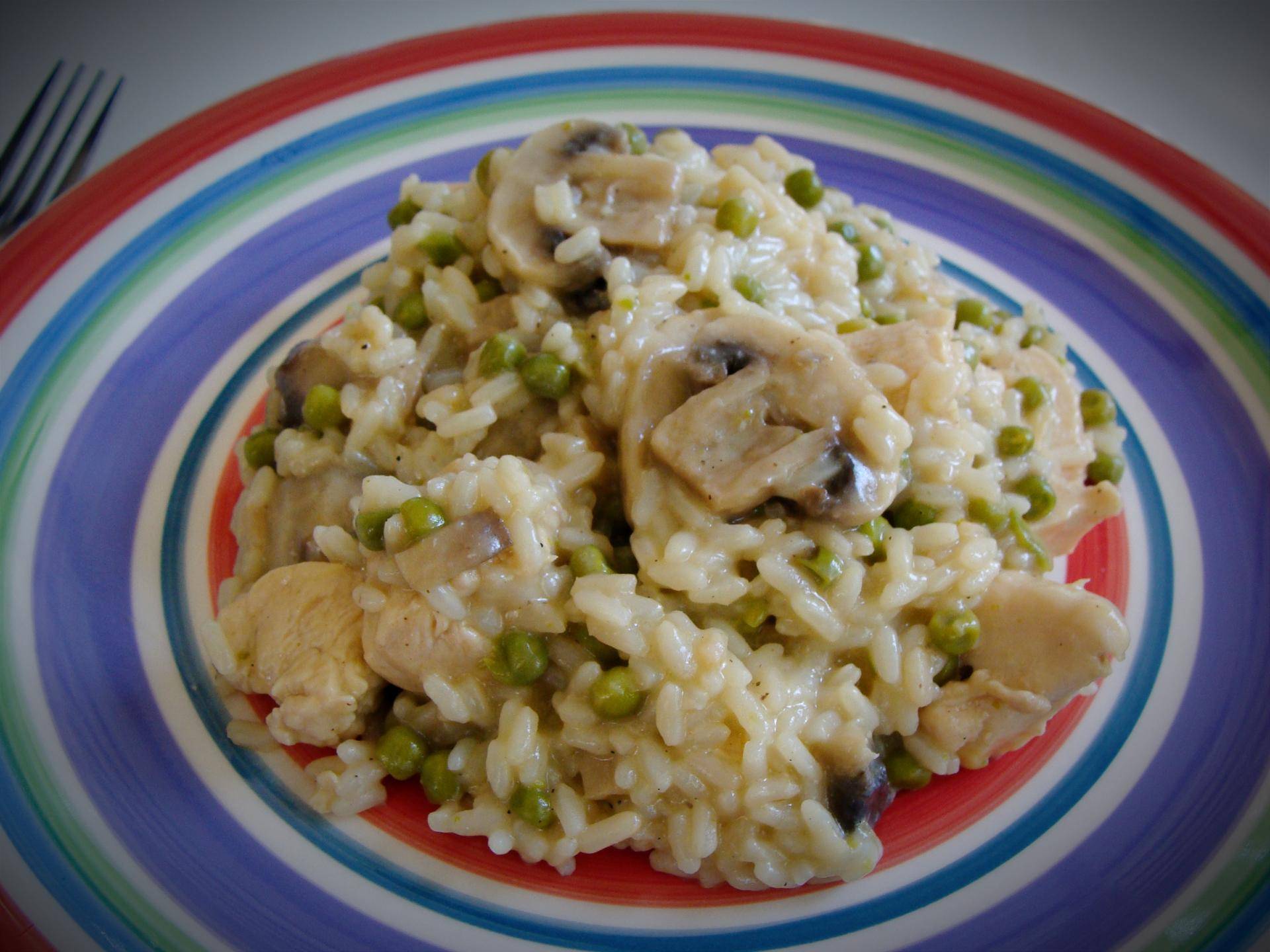 Risotto poulet champignons petits pois - Recette Cookeo V3 | Moulinex
