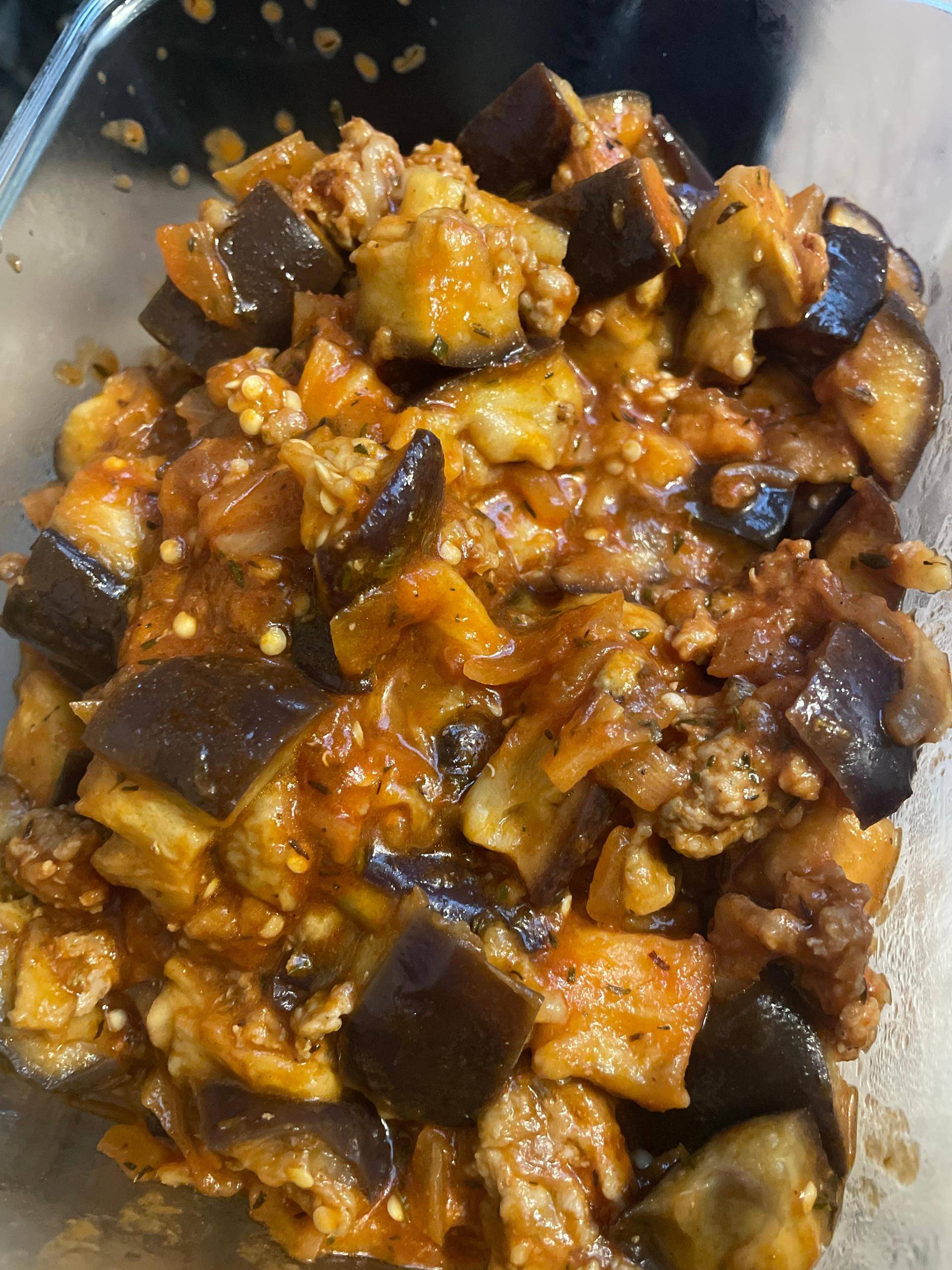 Viande hachĂ©e avec aubergines đ - Recette Cookeo | Moulinex