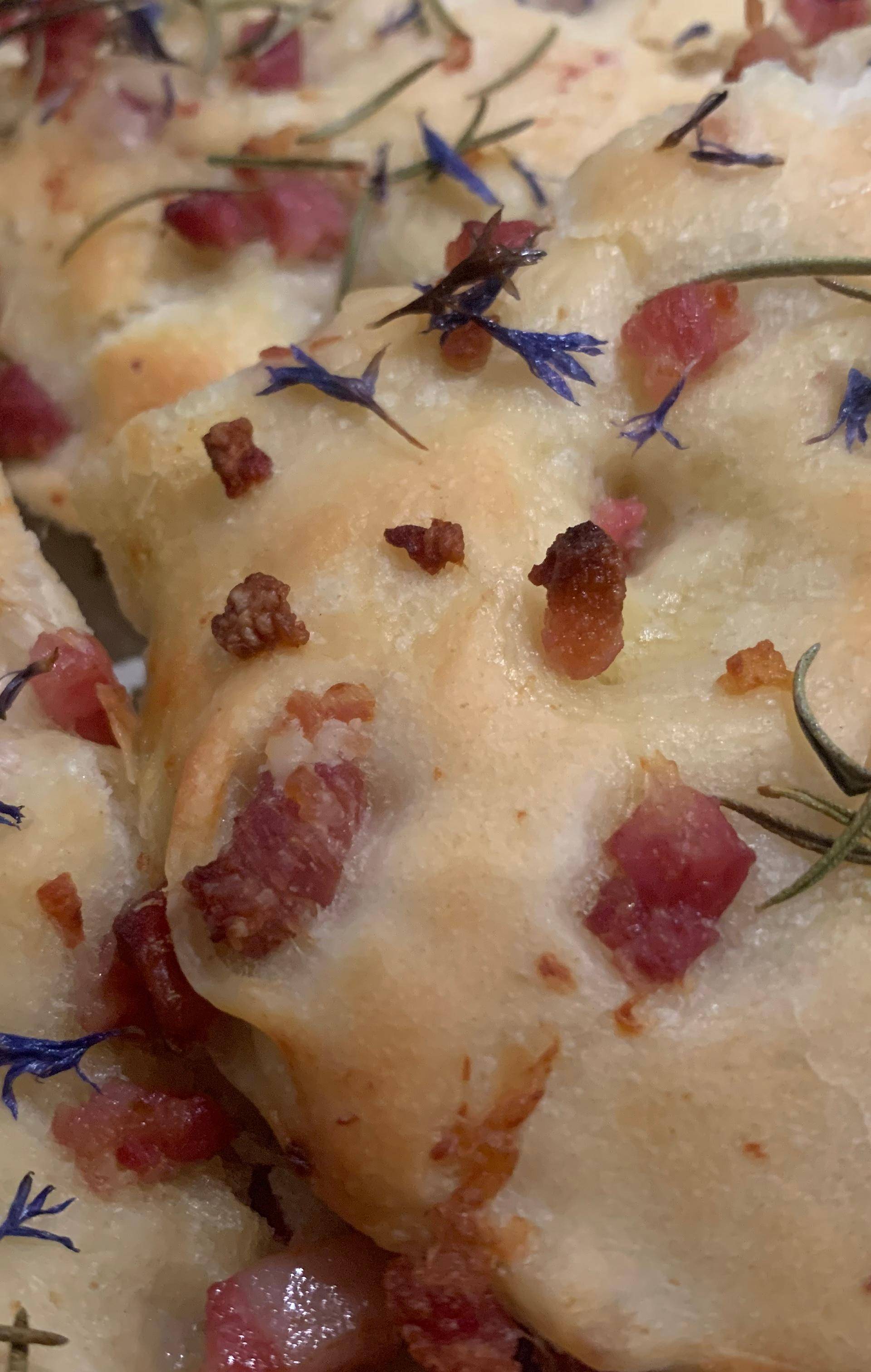 Focaccia romarin et lardons - Recette Companion Connect XL | Moulinex