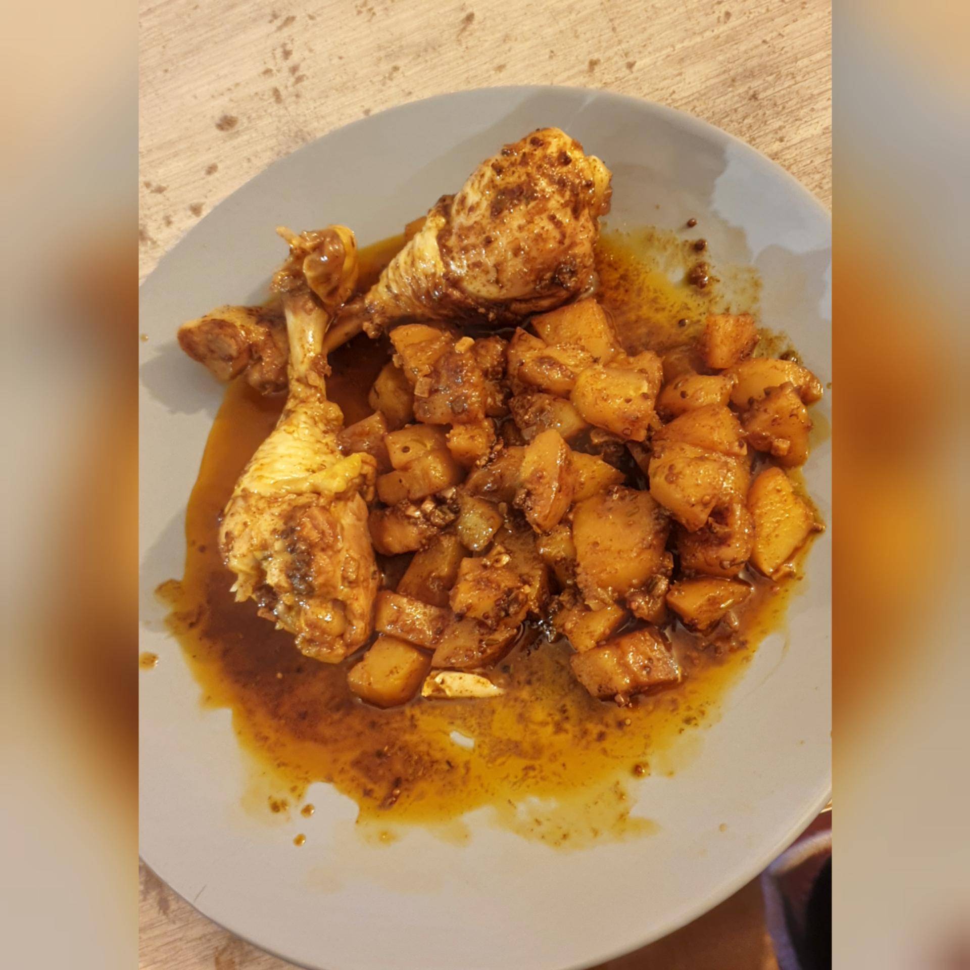 Pilon de poulet et pomme de terre aux épices - Recepten Cookeo | Moulinex
