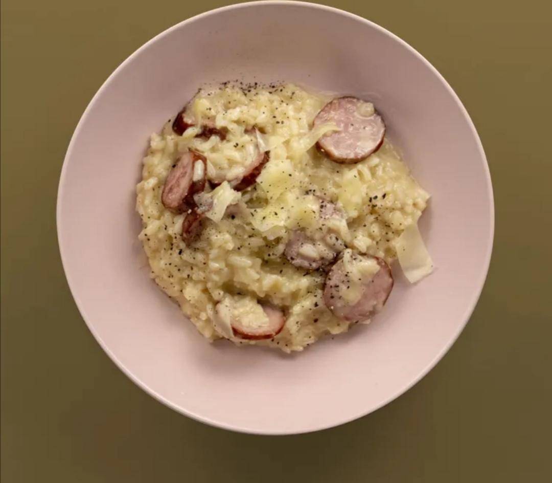 Risotto comté et saucisse à l'ancienne - Recette Cookeo | Moulinex