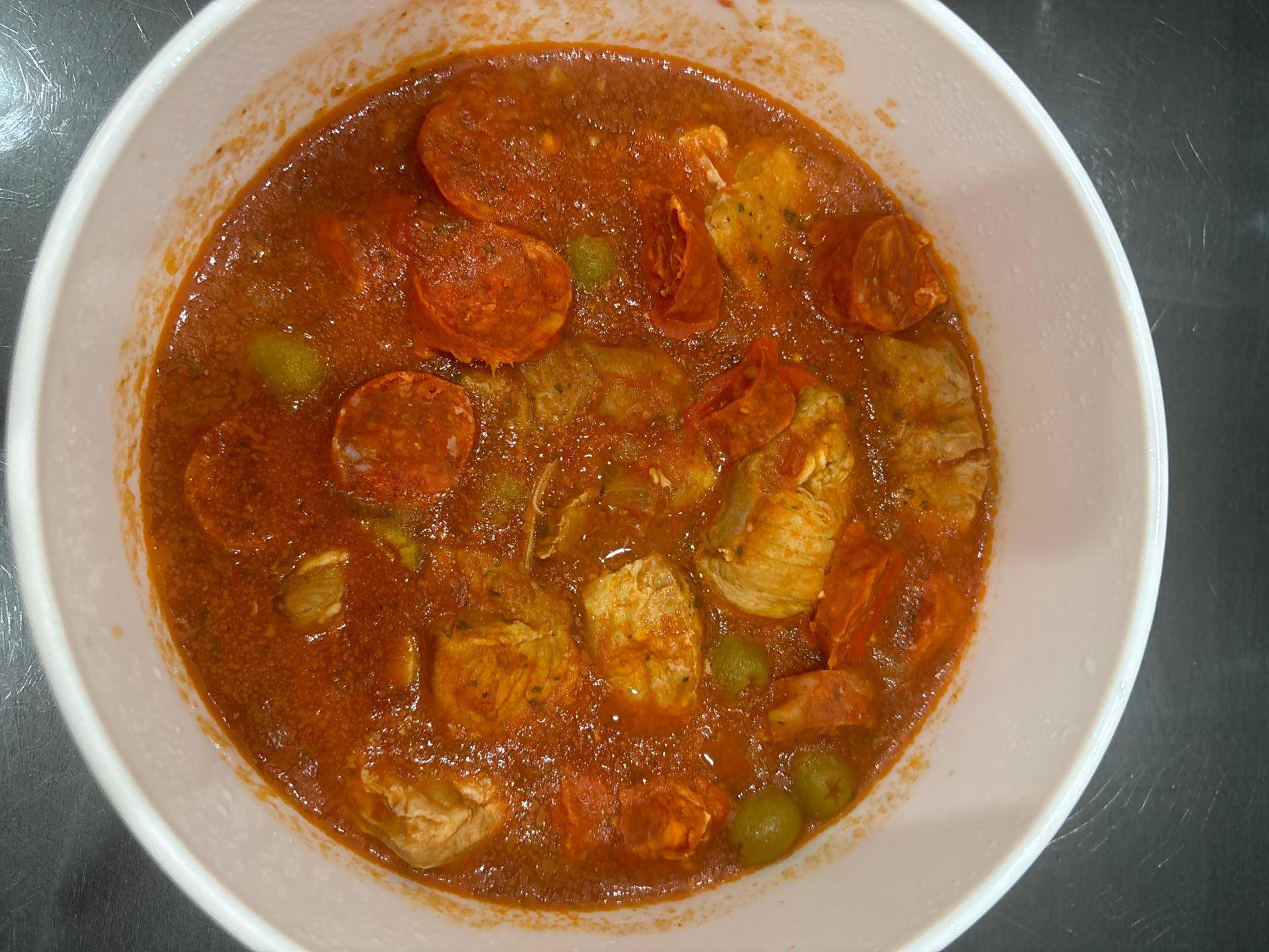 Sauté de porc au chorizo et olives - Recepten Cookeo V3 | Moulinex