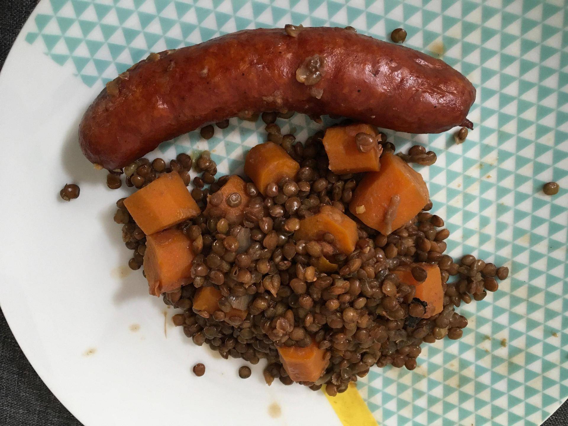 Saucisses lentilles vertes - Recepten Cookeo | Moulinex