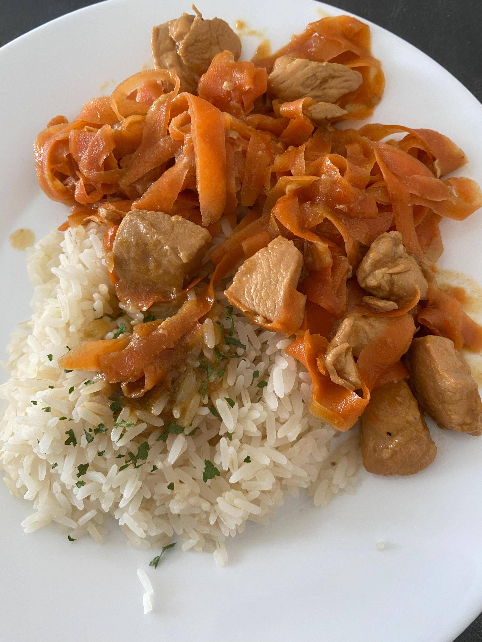 Poulet aux carottes sauce soja - Recette Cookeo | Moulinex