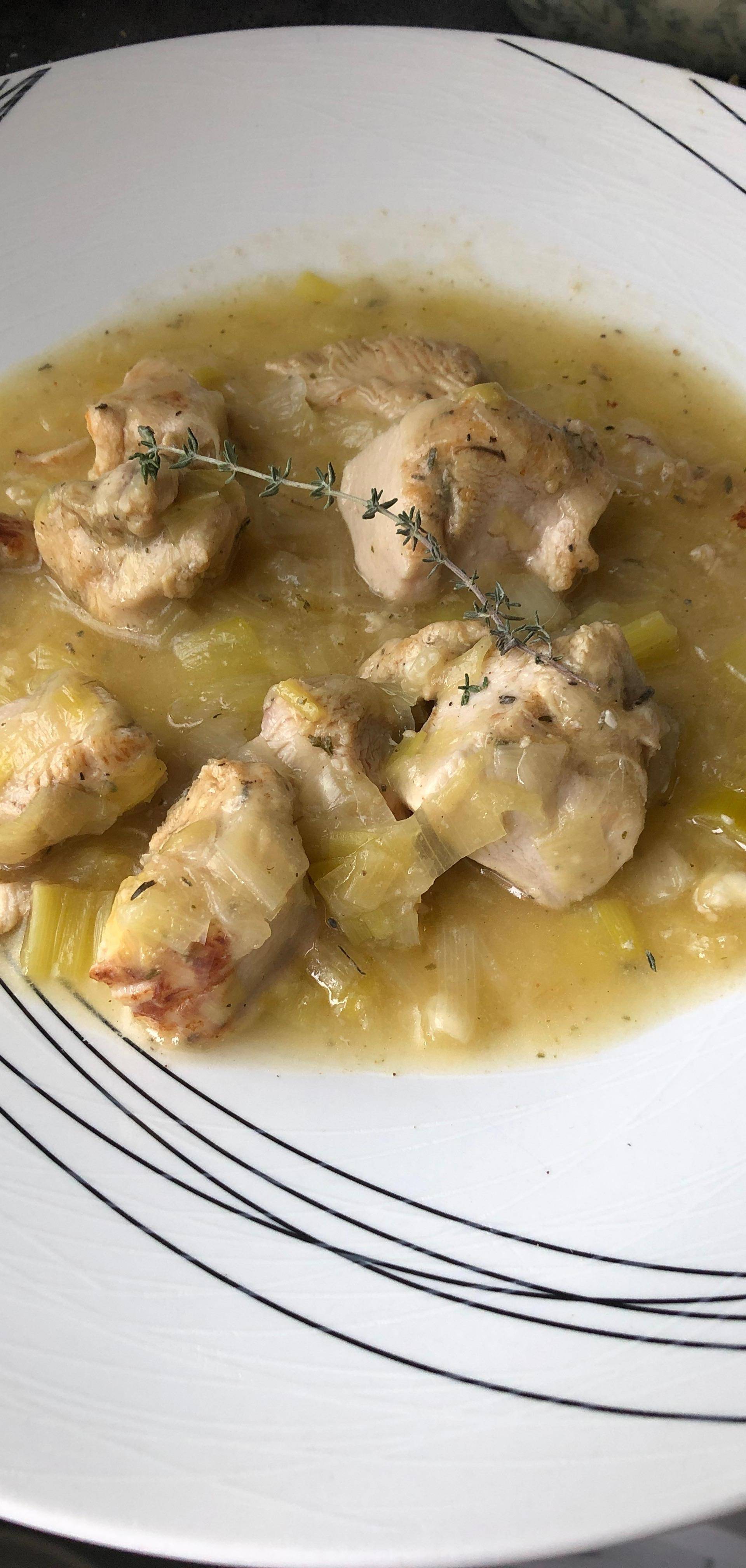 Poulet citron thym et poireaux - Recette Cookeo | Moulinex