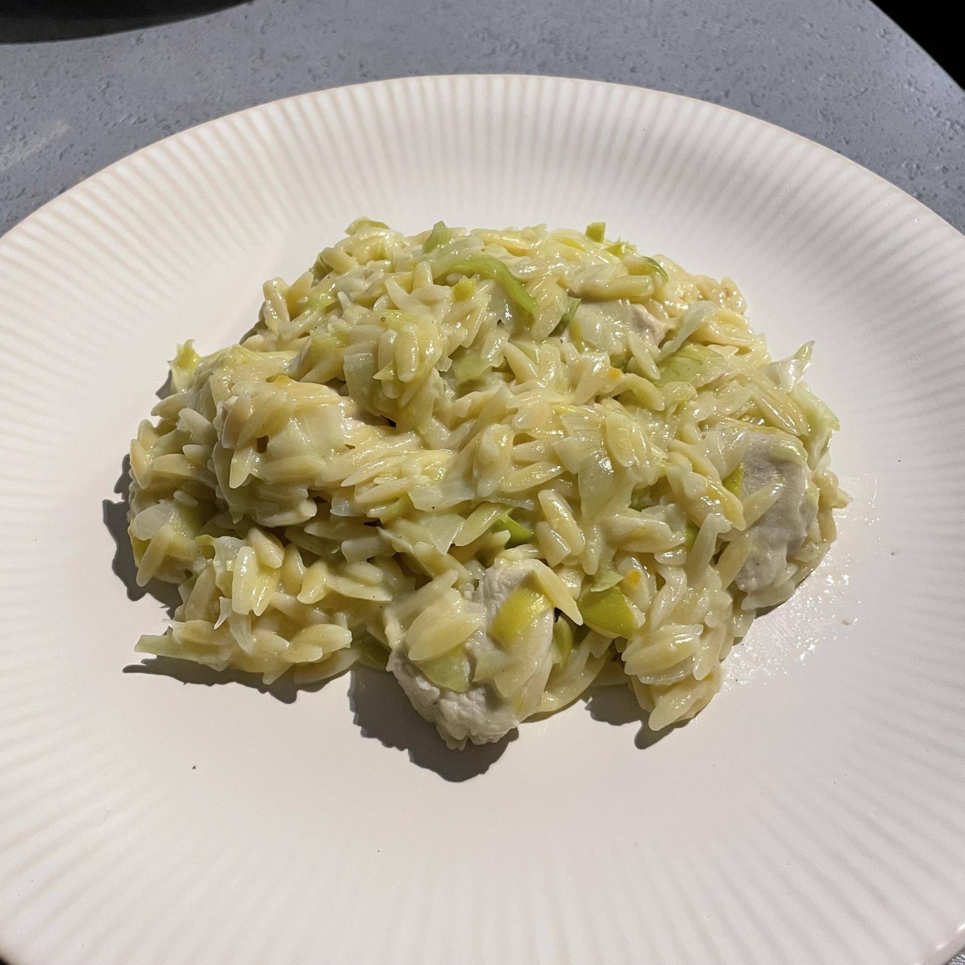 Orzo poireaux poulet - Recette Companion Connect XL | Moulinex