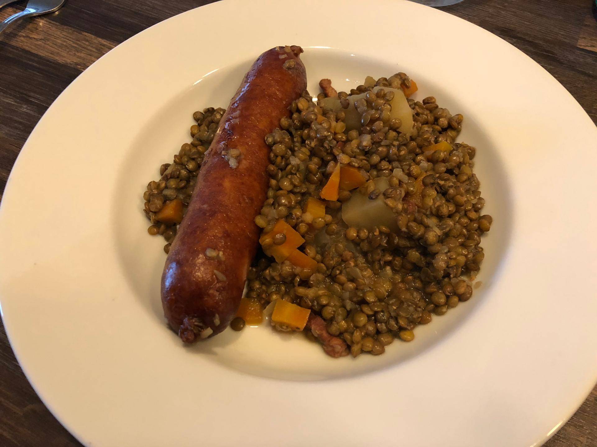 Lentilles et saucisses de Montbéliard - Recepten Cookeo | Moulinex