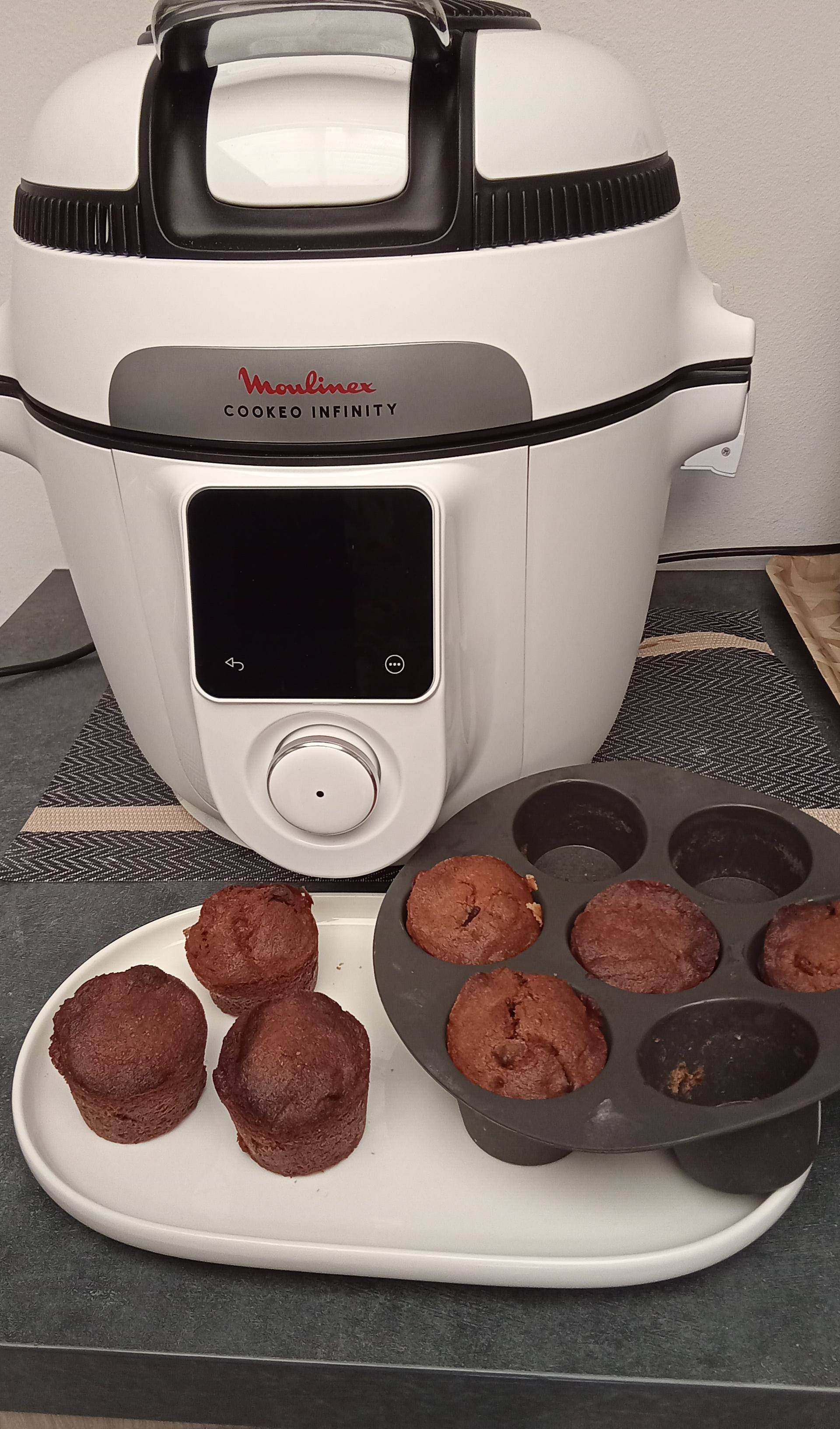 Muffins aux 3 pépites de chocolats - Recette Cookeo Infinity 16in1 | Moulinex
