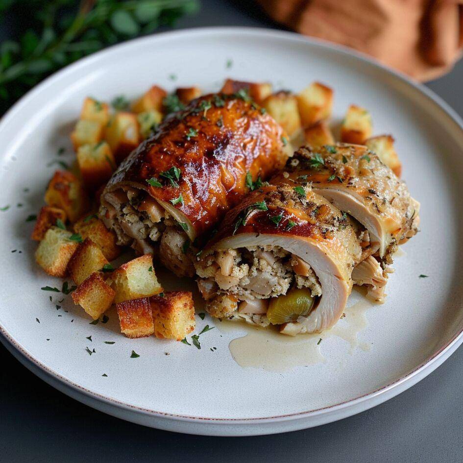 Kalkoengebraad met vulling - Recepten Easy Fry Max | Moulinex