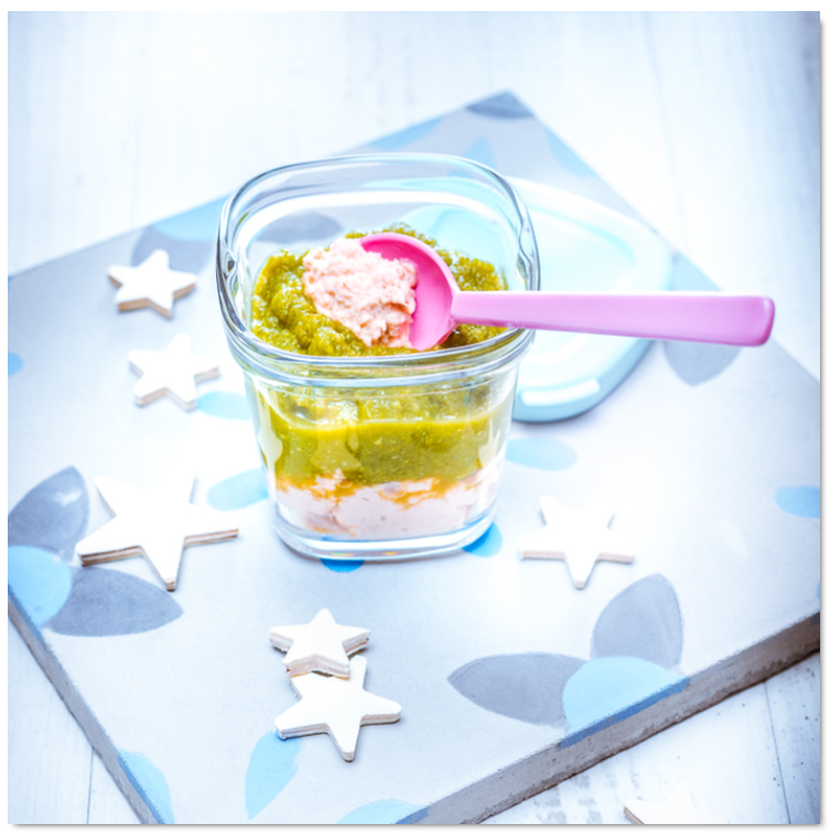 Rillette de saumon, purée de haricots verts pour bébé - Recepten Companion Connect | Moulinex