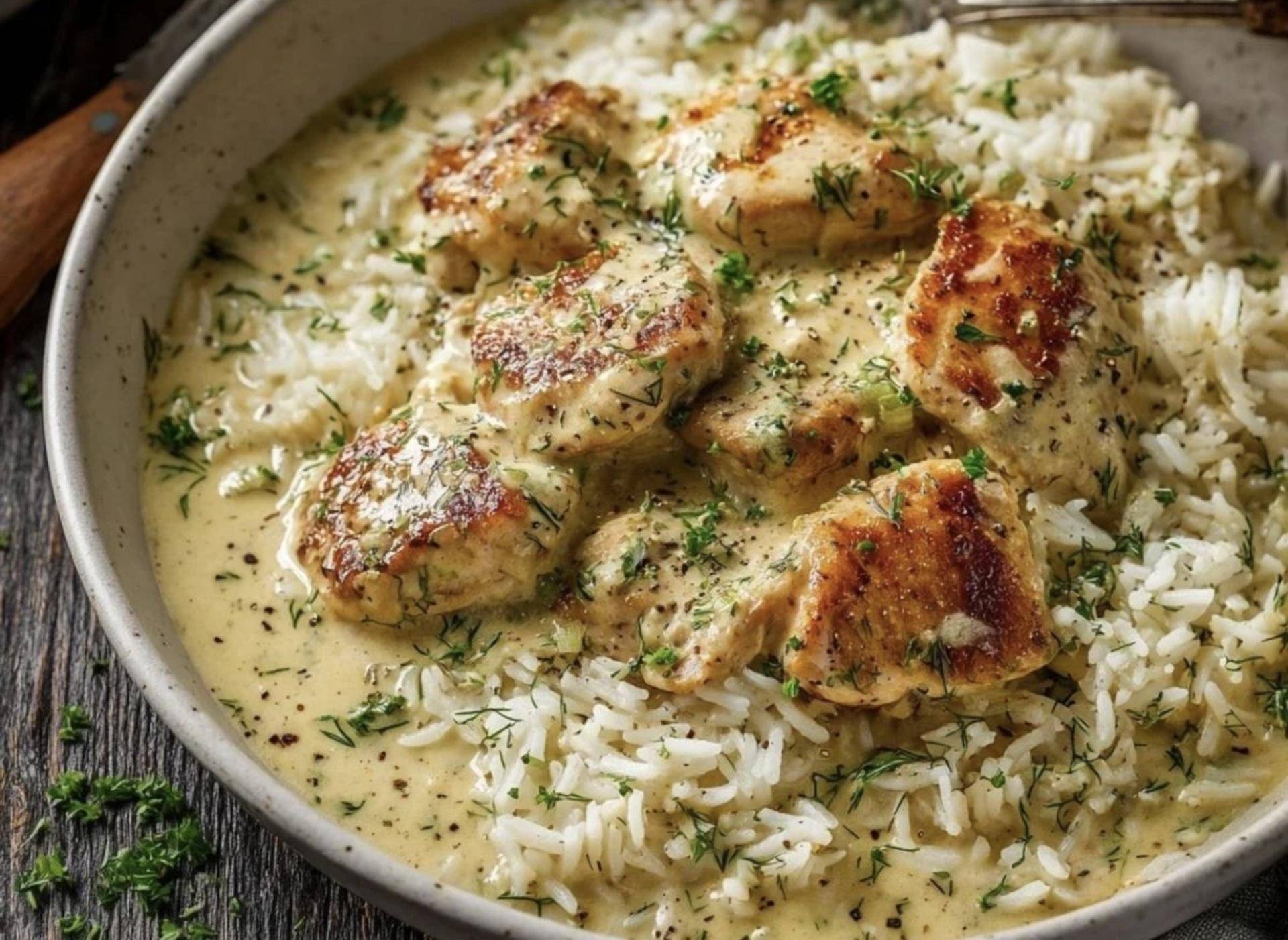 Poulet au riz et à la crème fraîche - Recette Cookeo V3 | Moulinex