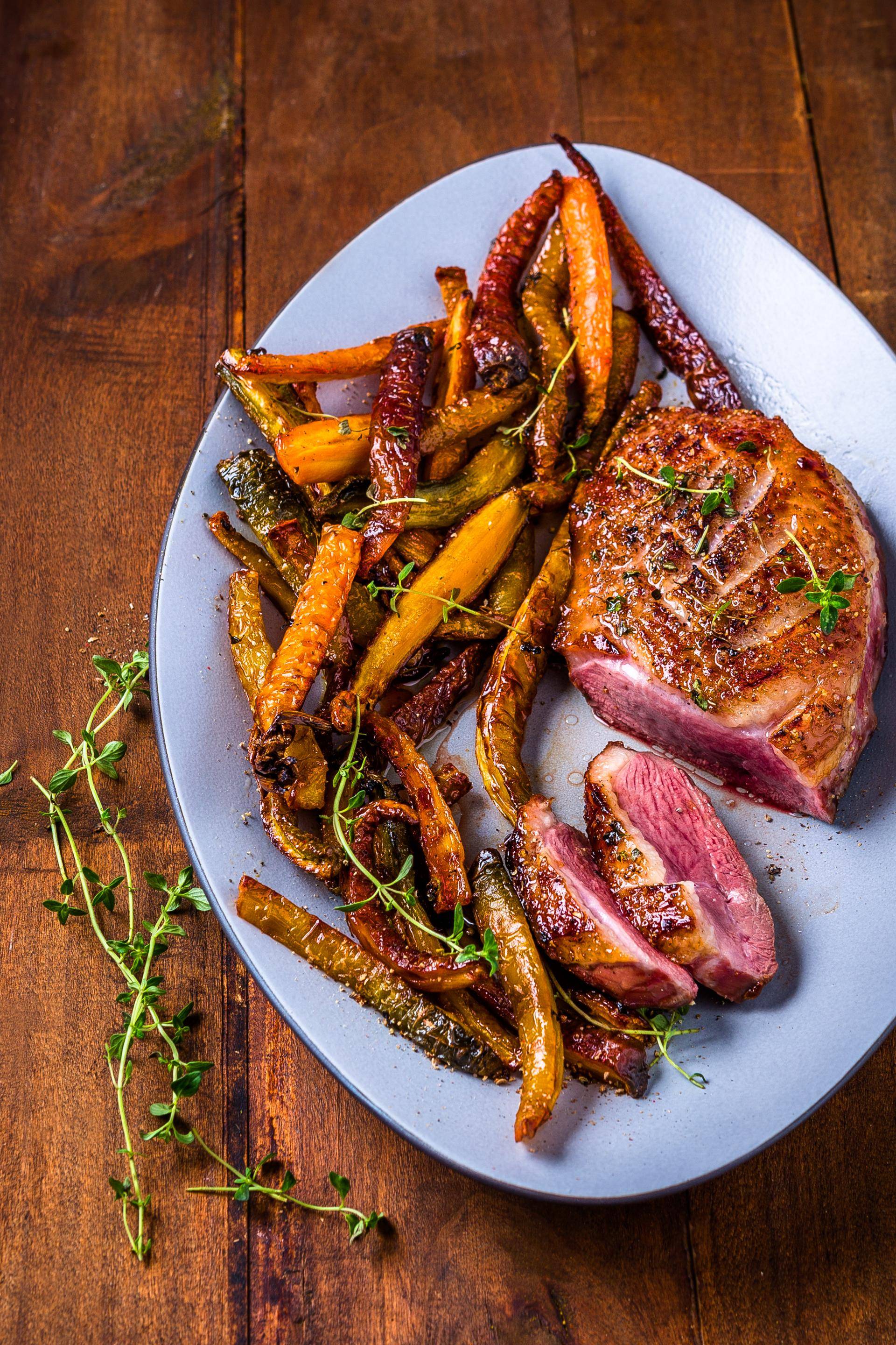 Magrets de canard et carottes au miel et au romarin - Recette EASY FRY OVEN & GRILL 9 in 1 | Moulinex