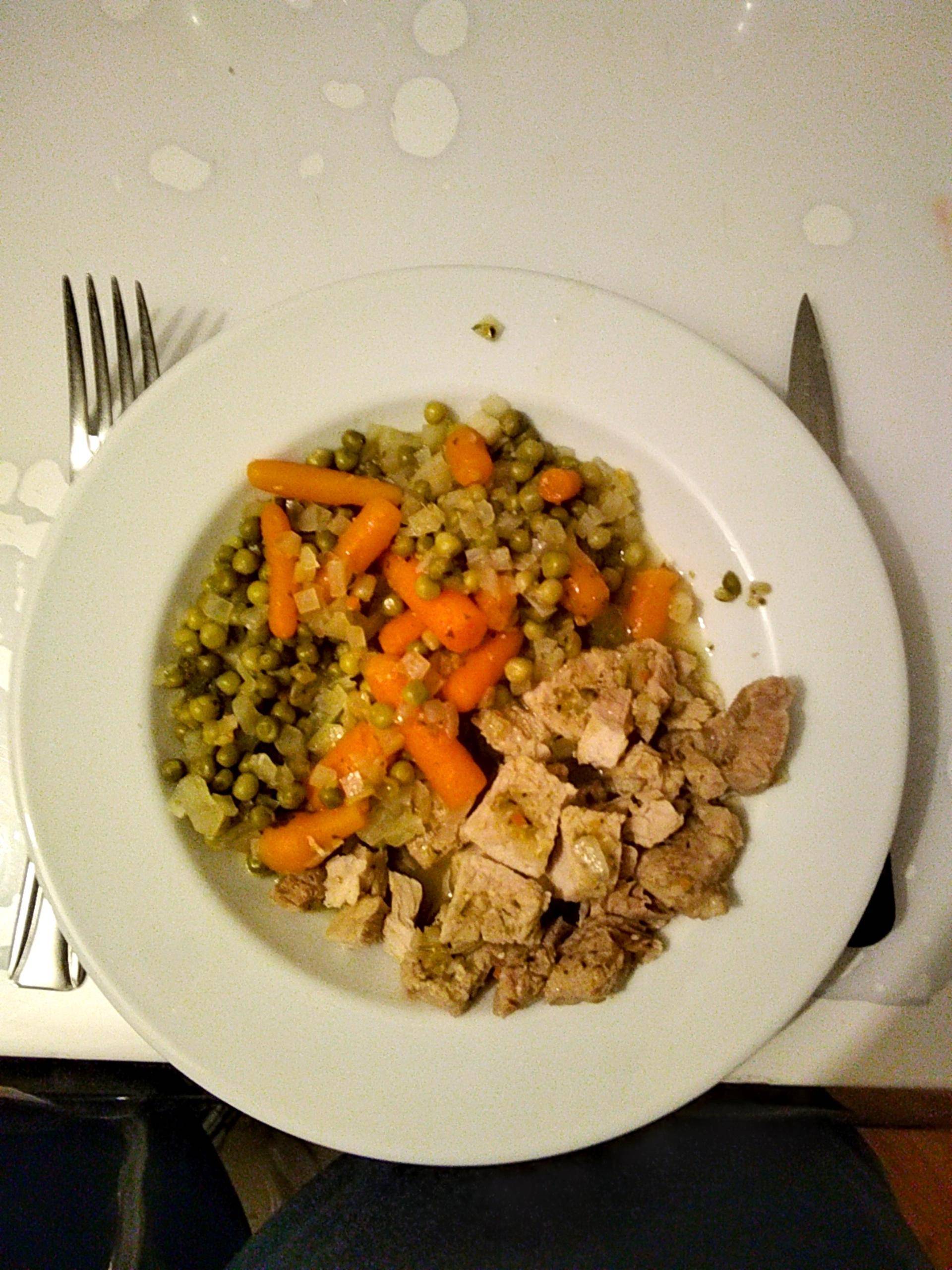 Cote de porc petit pois carottes - Recepten Cookeo | Moulinex