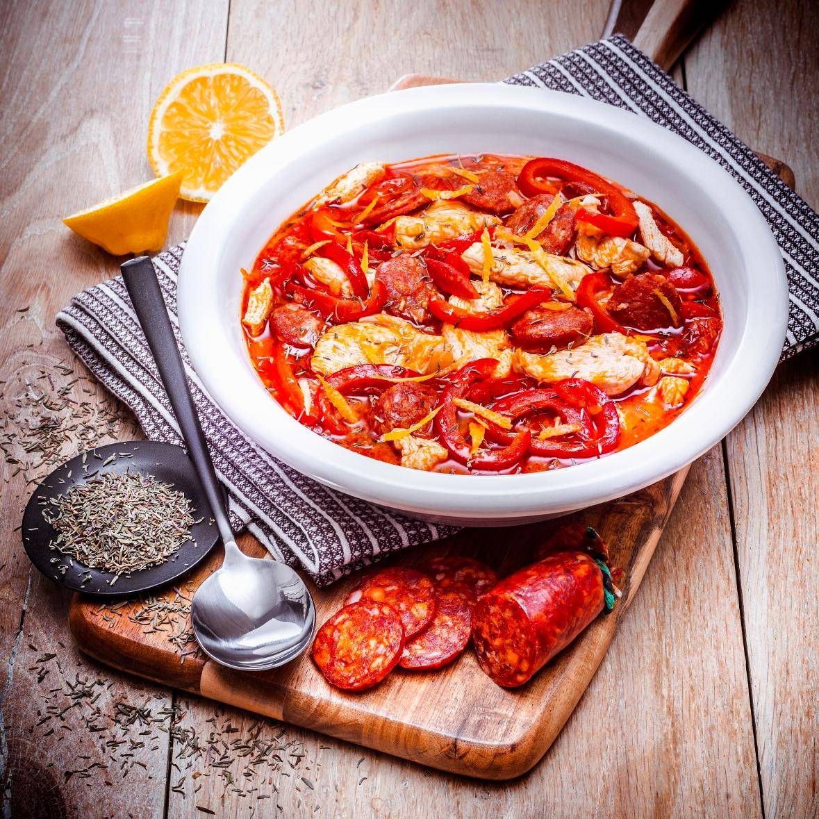 Mijoté de poulet au chorizo - Recepten Companion | Moulinex