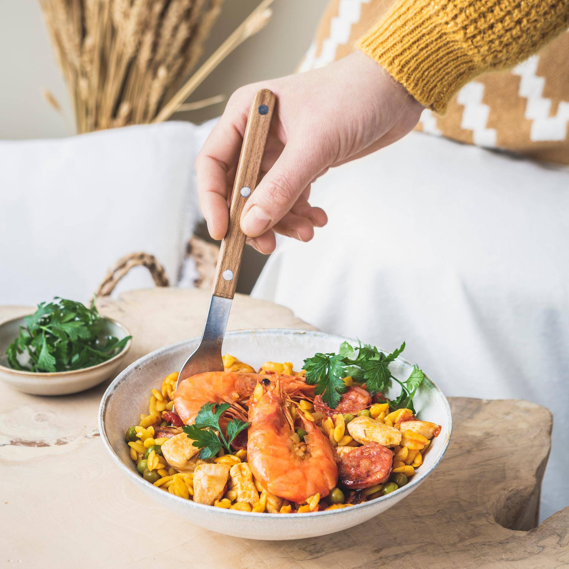 One pot pasta façon paëlla - Recepten Cook'in One | Moulinex