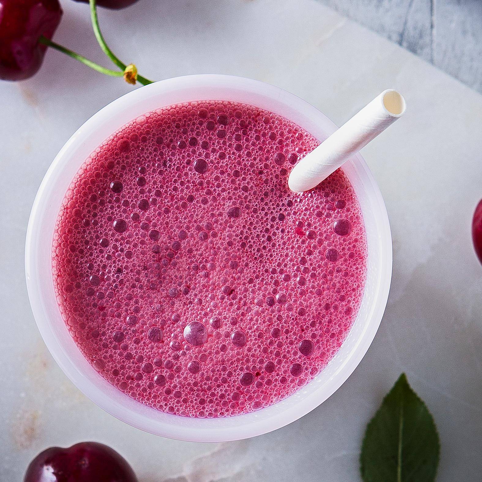 Milkshake aux cerises & lait de riz - Recette Ultrablend Boost | Moulinex